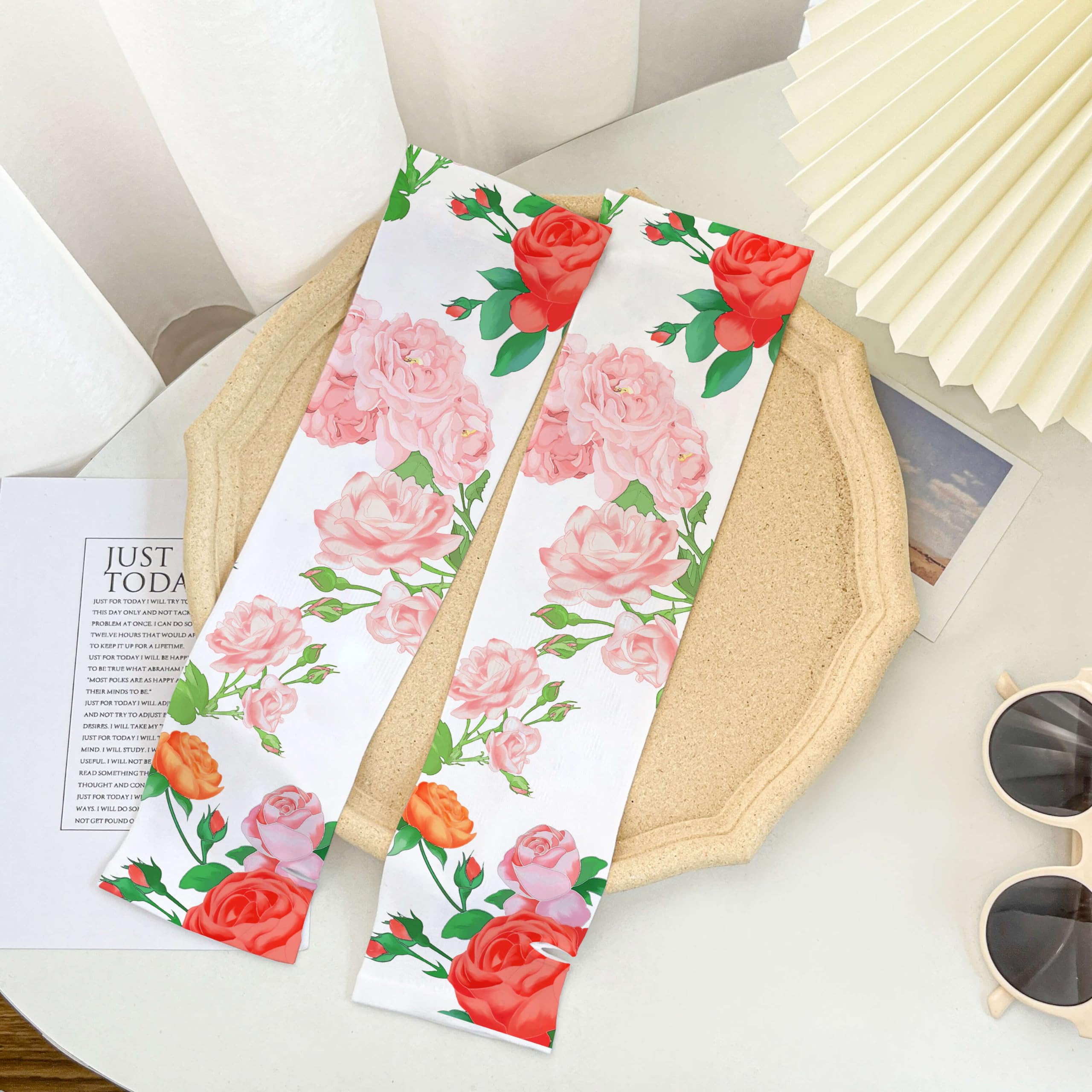 ARCLIBER Women's Gardening Arm Sleeves with Thumb Hole - UV Protection Cooling Sun Sleeves for Outdoor Work, Yard Care & Sun Safety | Perfect for Gardening, Farming, Hiking & Beach Activities