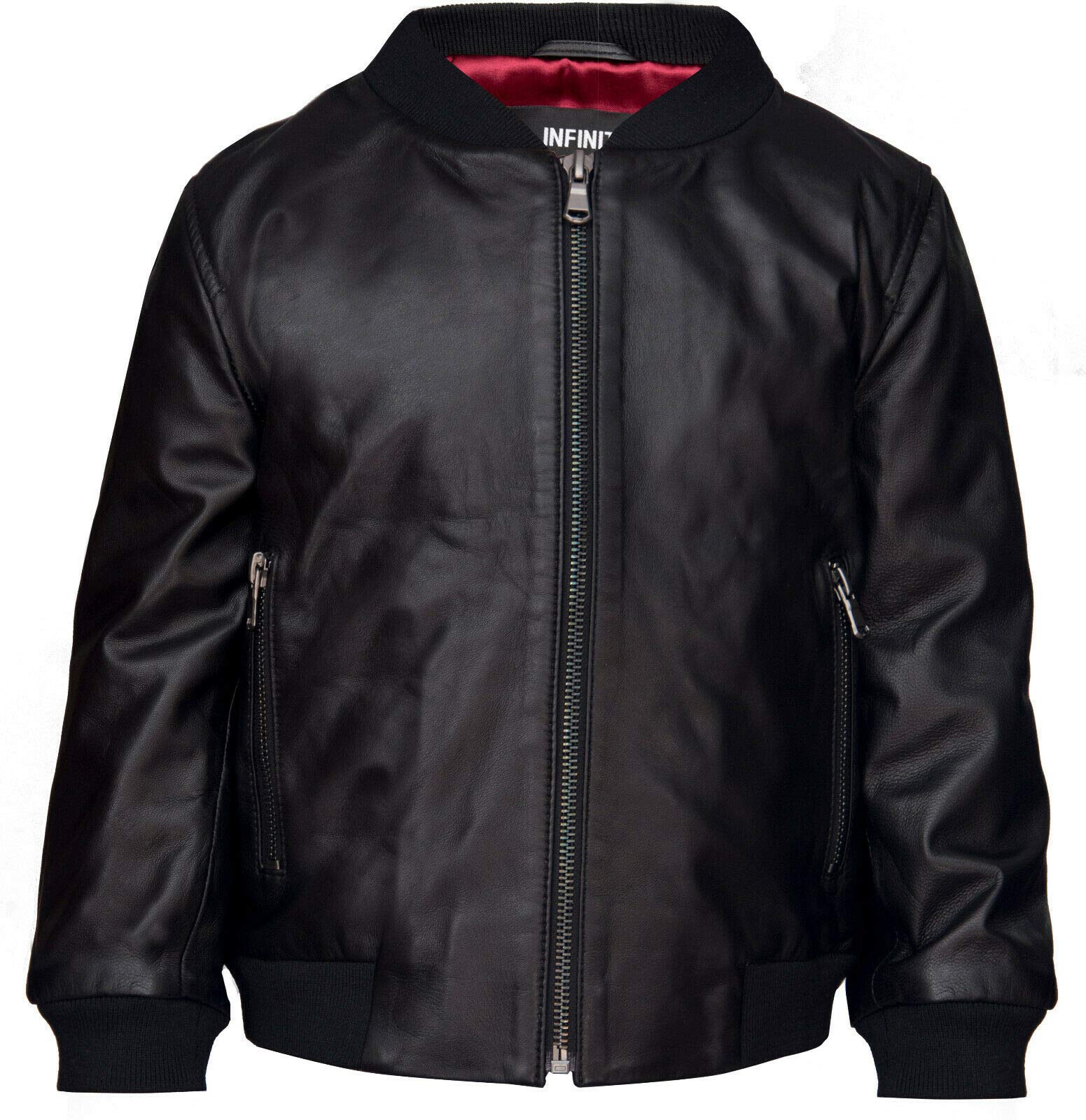 Kids Unisex Varsity Baseball Leather Bomber Jacket for Boys & Girls (Ages 1-13 Years) - Perfect for Baseball Games, School Sports & Cool Weather Outfits