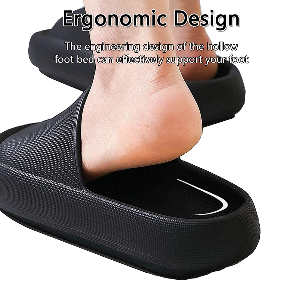Cloud Slippers for Women and Men - Ultra Soft Pillow Slippers with Non-Slip Sole | Shower Slides & Bathroom Sandals | Thick Cushioned Comfort for Home, Spa & Relaxation