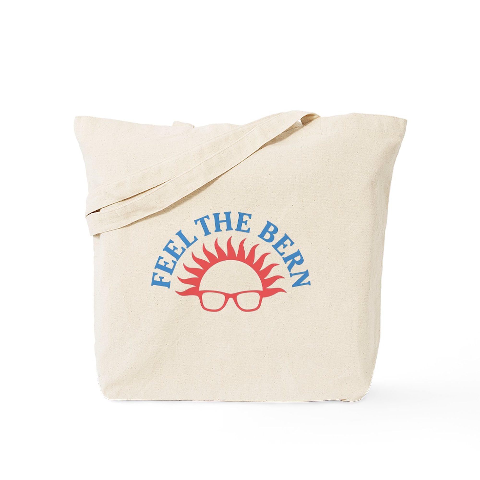 Feel The Bern Tote Bag - Eco-Friendly Natural Canvas Reusable Shopping Bag for Groceries, Beach & Everyday Use
