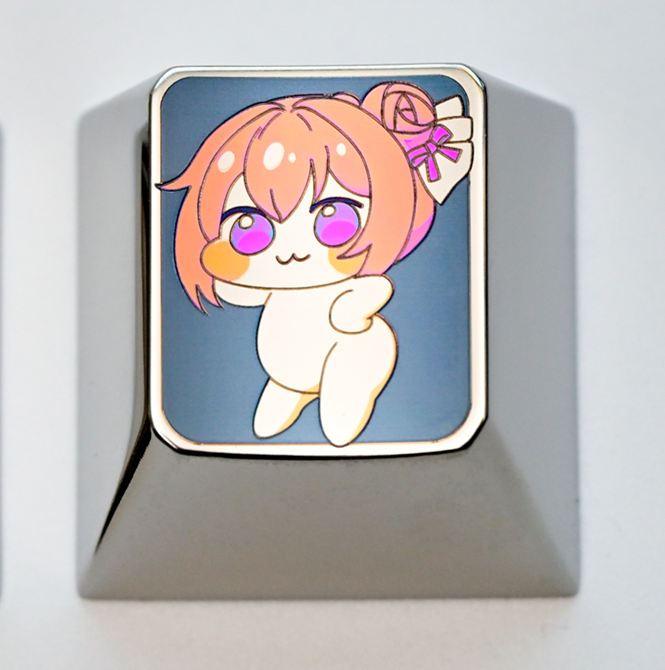Doro Titanium Alloy Custom Engraved Keycaps - Personalized Metal Keycaps with Emoji Art for Mechanical Keyboards (Gaming, Typing, Gift Ideas)