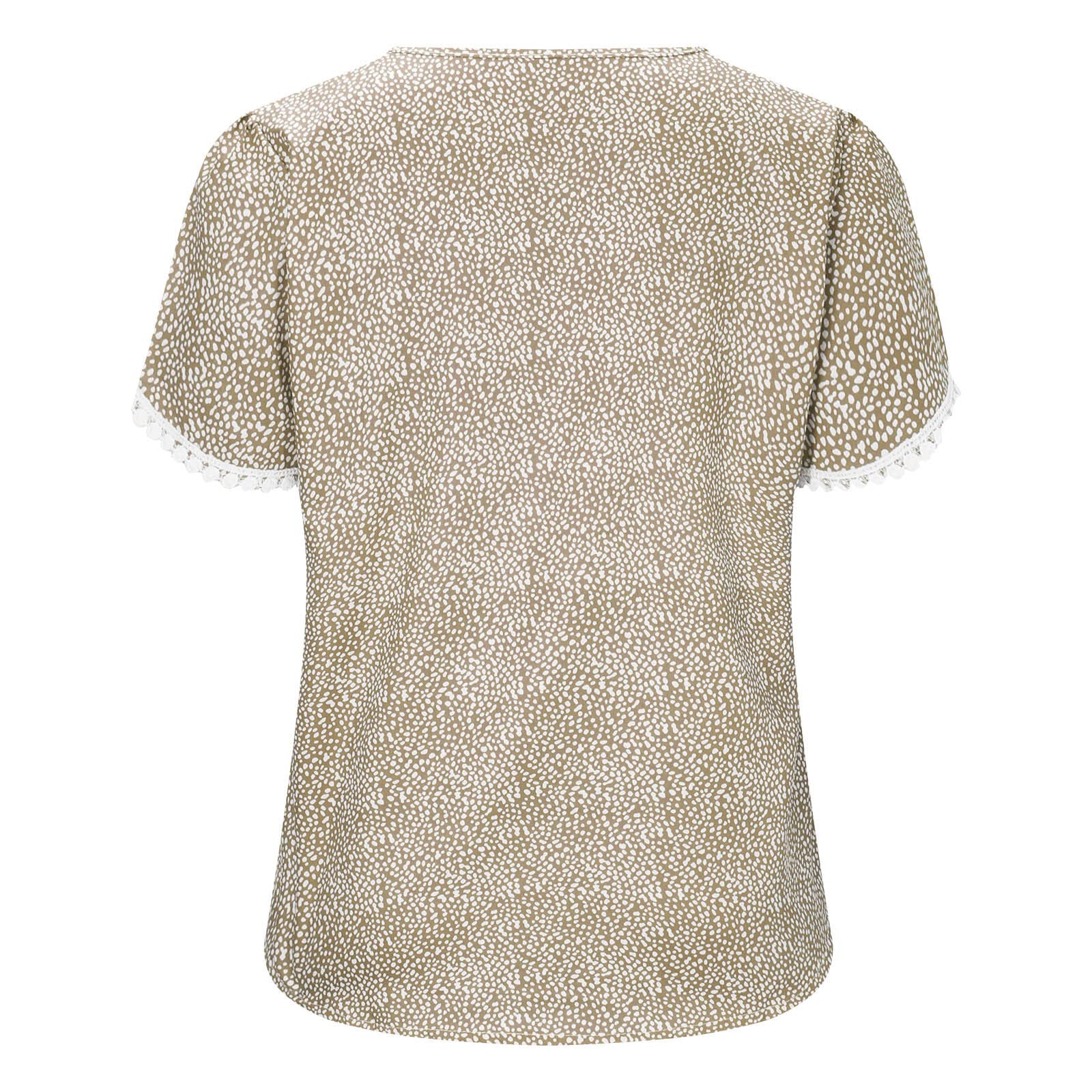 Women's Floral Short Sleeve Blouse - Petal Sleeve Summer Tunic Top for Casual & Dressy Occasions | Cute Crewneck Tee Shirt for Ladies | Perfect for Office, Date Night & Summer Outings