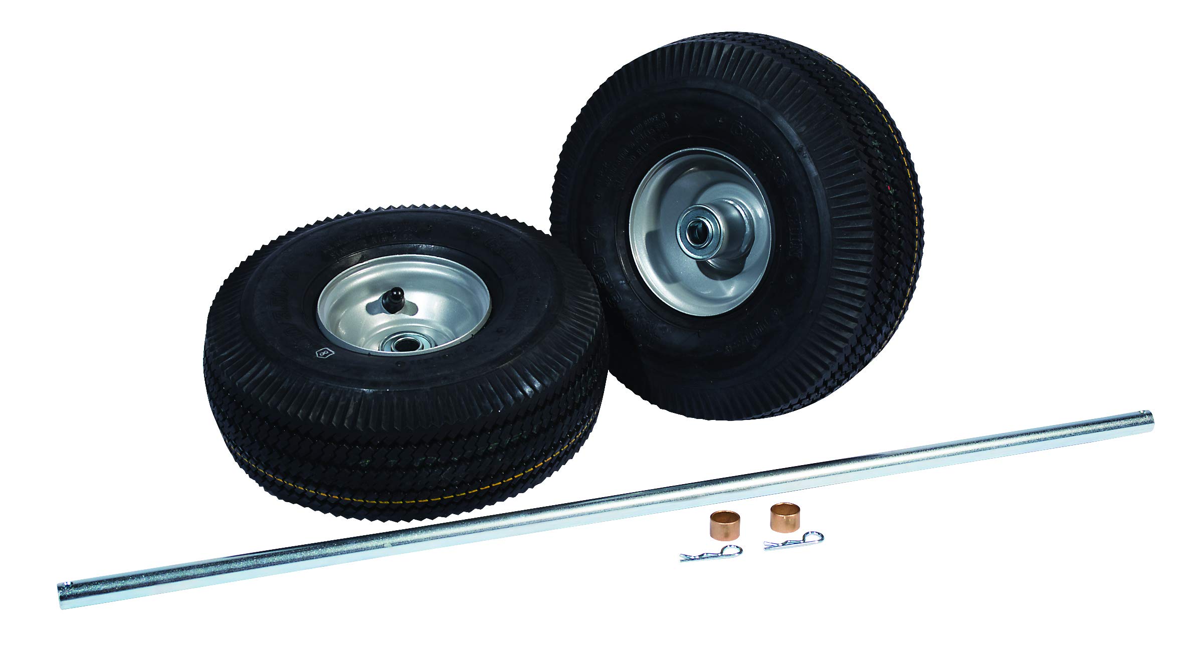 Justrite 35382 Pneumatic Wheel and Axle Set for 2 Cylinder Hand Truck - 10.5 Inch Heavy Duty Replacement Wheels | Ideal for Warehouse, Moving, and Industrial Use