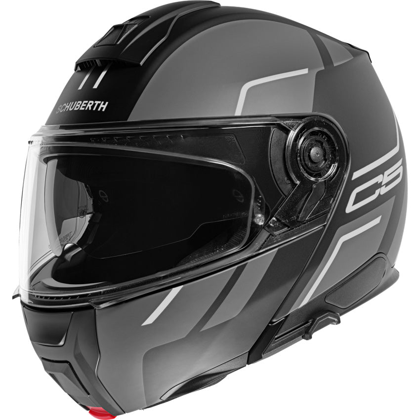 Schuberth C5 Master Grey Motorcycle Helmet - Premium DOT Certified Full Face Helmet for Men & Women - Comfortable & Lightweight for Long Rides, Commuting & Touring