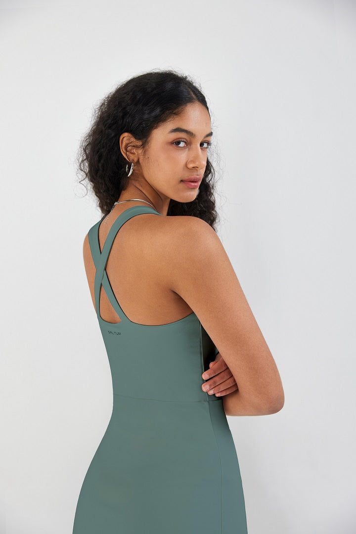 HiTense™ Women's Tennis Dress with Built-in Inner Layer - Light Teal | Breathable & Comfortable for Tennis, Workouts & Casual Wear