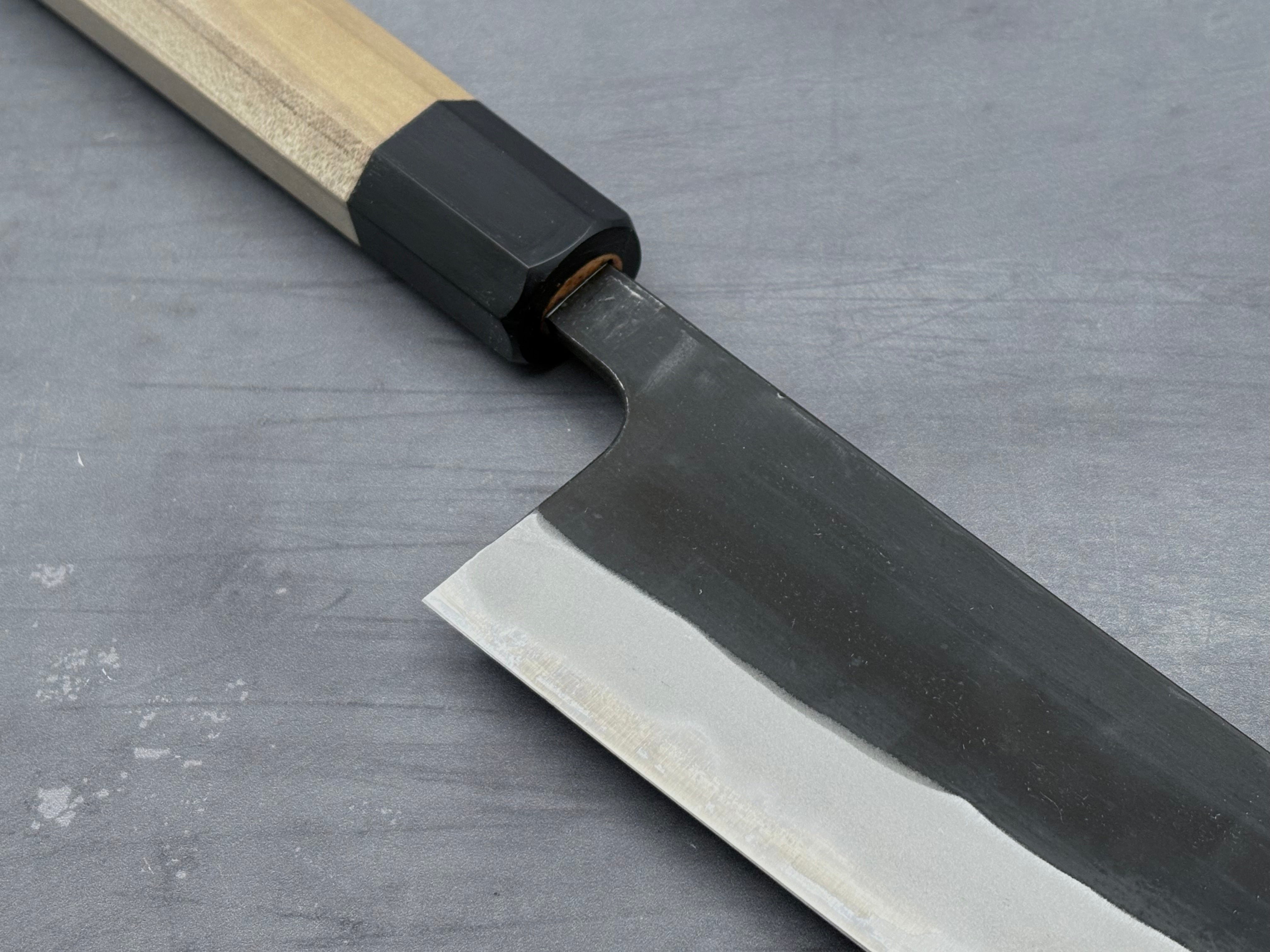 Premium Nakamura Hamono Kaishin White #2 Kurouchi Gyuto 240mm Japanese Chef Knife - High Carbon Steel Blade for Professional Cooking, Slicing & Meat Cutting