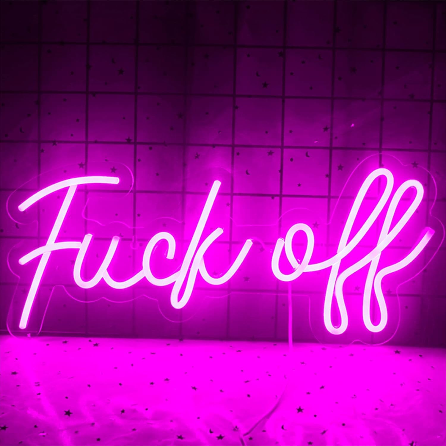 Funny LED Neon Light Sign - USB Powered Wall Hanging Decoration Lamp with Switch - 17.3
