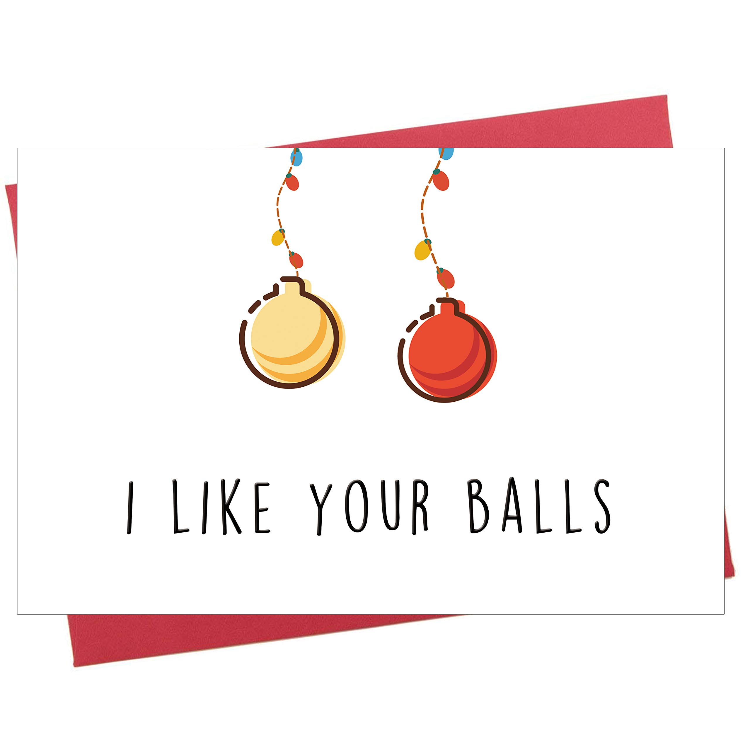 Funny Naughty Christmas Card for Husband - Humorous Xmas Greeting Card for Boyfriend & Hubby - Perfect Stocking Stuffer & Couples Gift for Holiday Parties