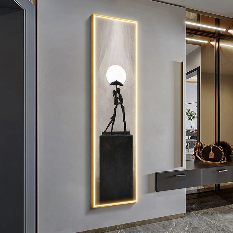 Modern LED Abstract Lady Silhouette Wall Lamp - Elegant Home Decor Lighting for Living Room, Bedroom & Office