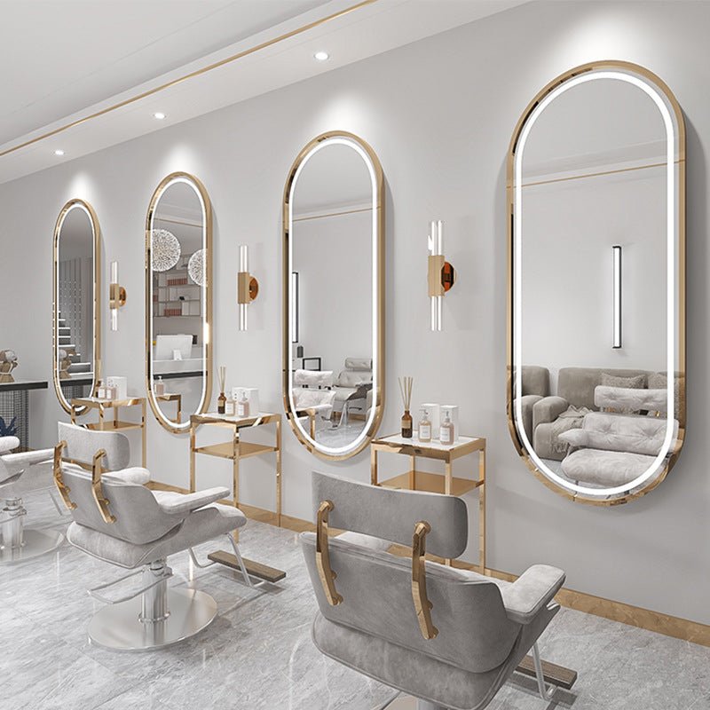 Luna Oval LED Salon Mirror with Adjustable Brightness - Professional Vanity Makeup Mirror for Home & Salon Use - Perfect for Makeup, Skincare, and Hairstyling