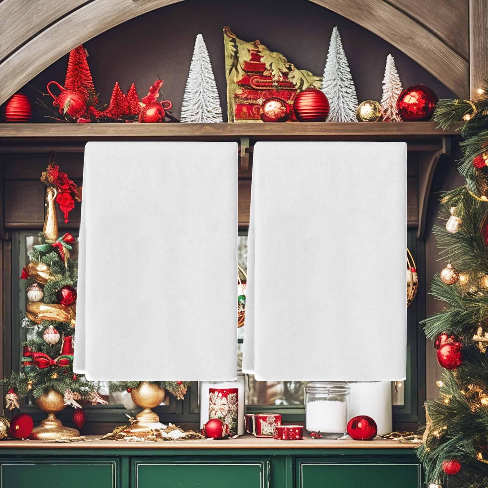 Premium White Kitchen Towel Set of 3 - Ultra Soft Absorbent Microfiber Hand Towels for Kitchen, Bathroom & Bar - Reusable, Washable & Fast Drying Cleaning Cloths - Perfect for Cooking, Cleaning & Home Decor