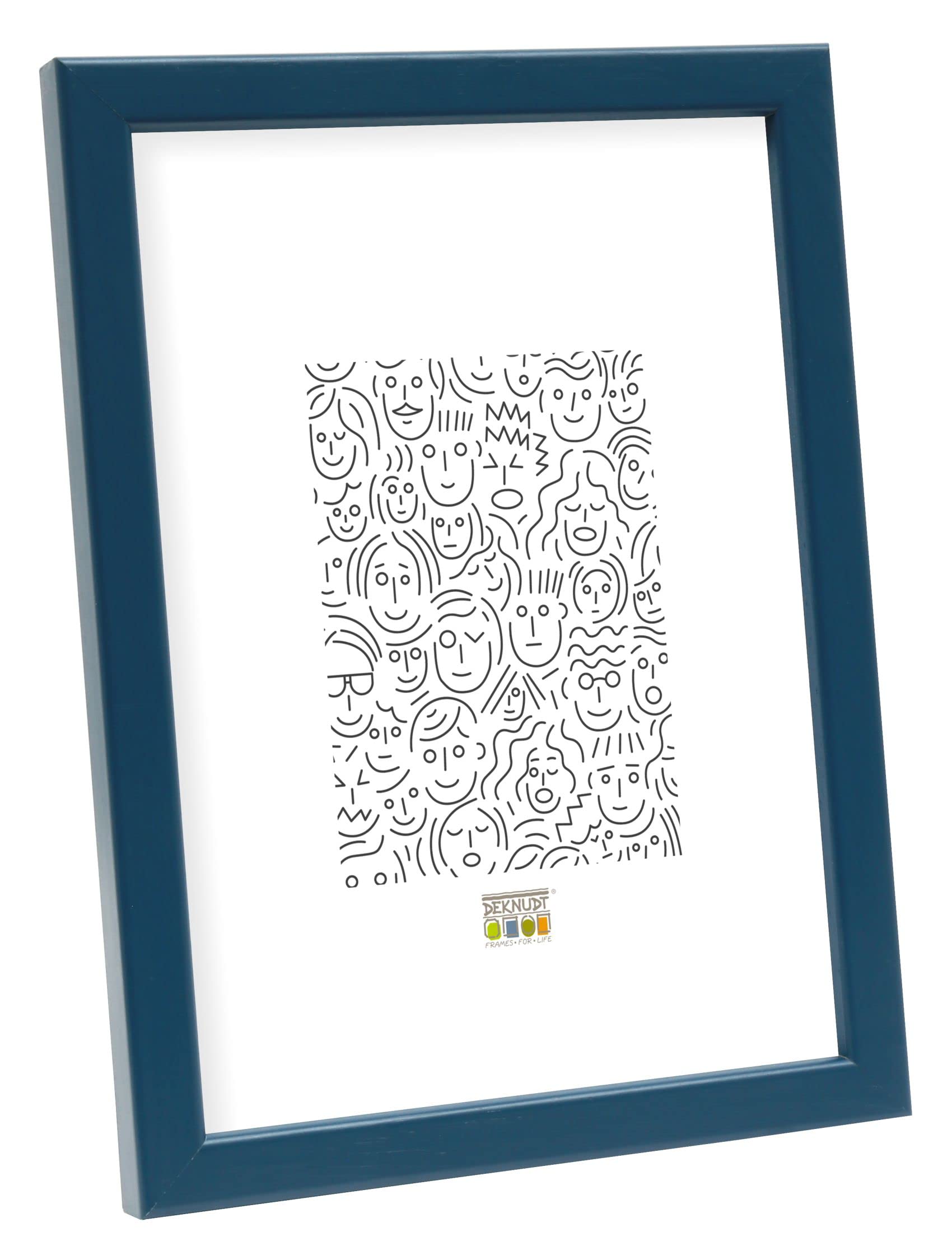Premium Wooden Photo Frame - Blue, 24x30cm for Wall Decor & Gifts