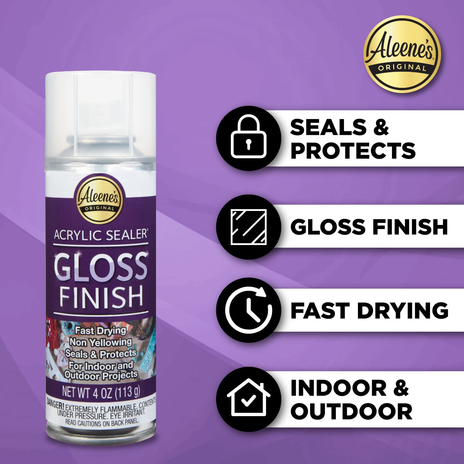 Aleene's Acrylic Spray Sealer Variety Pack - 4 oz (3 Pack) - Gloss, Matte & Pearlescent Finishes for DIY Crafts, Wood, Fabric & Home Decor Projects