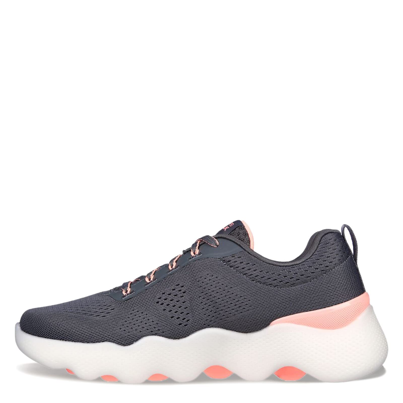 Skechers Women's GO Walk Massage Fit Sneakers - Lightweight Walking Shoes for Women with Arch Support, Grey & Pink Size 8 M | Perfect for Walking, Travel, and Everyday Comfort
