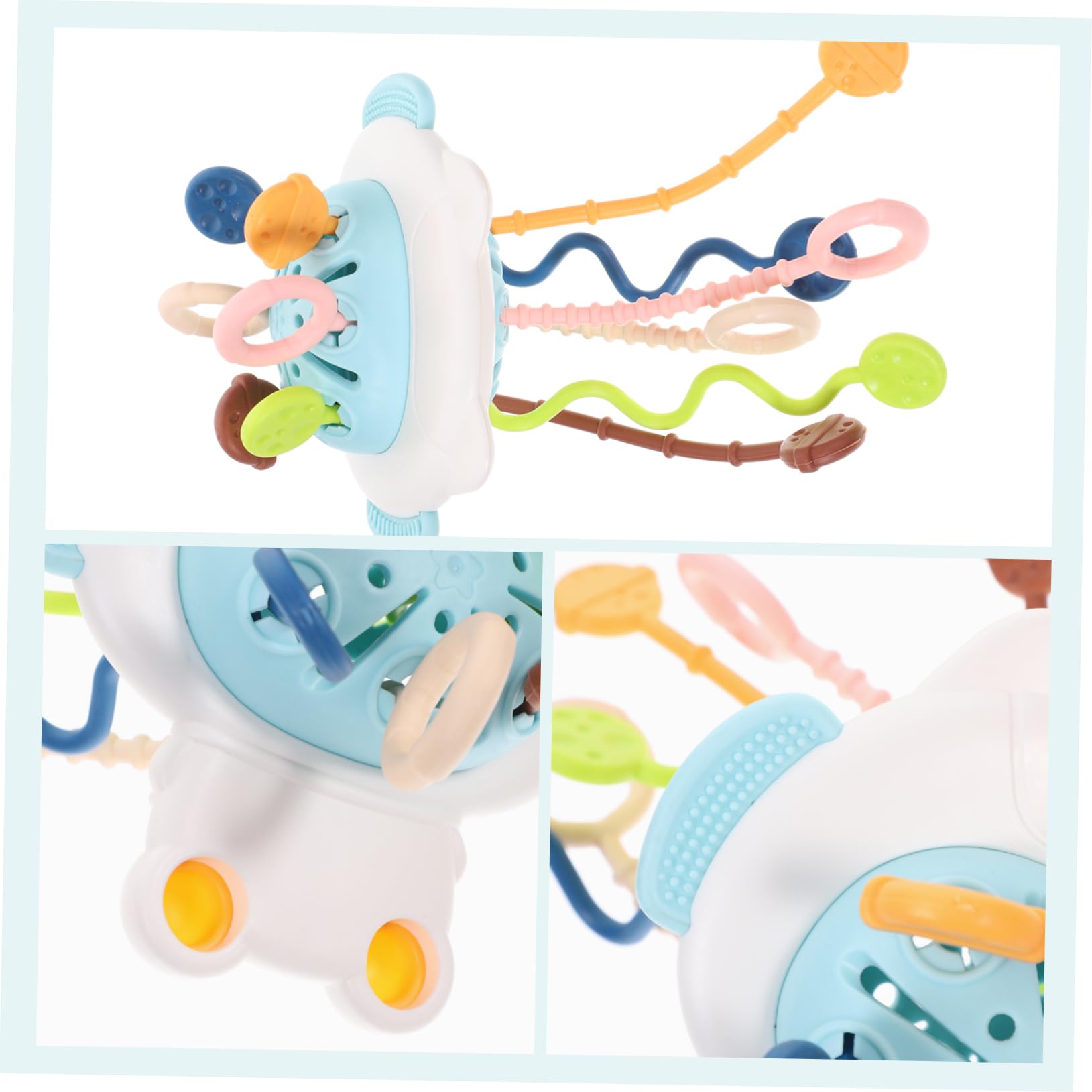 KOMBIUDA Drawstring Sensory Toys - STEM Teething & Bath Toys for Babies & Toddlers - Educational Learning & Chewing Relief - Perfect for Playtime, Bathtime & Sensory Development