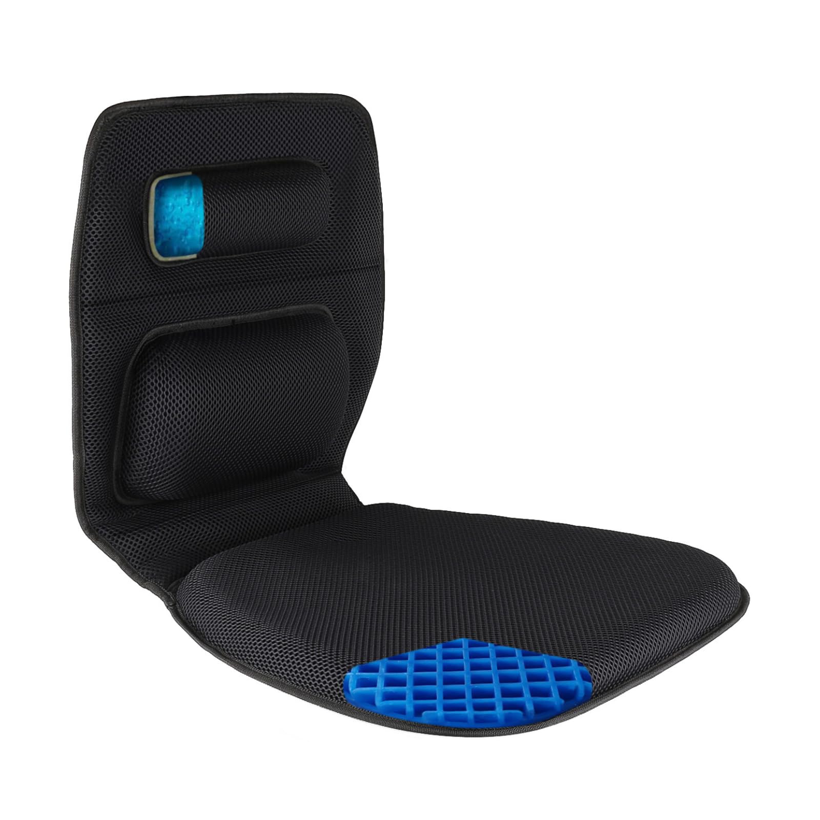 **FOMI Gel Wheelchair & Low Back Chair Cushion | Orthopedic Seat Pad with Firm Back Support & Lumbar Pillow | Pressure Relief for Coccyx Pain | Ideal for Wheelchairs, Cars, Trucks, Gaming Chairs & Office Use**