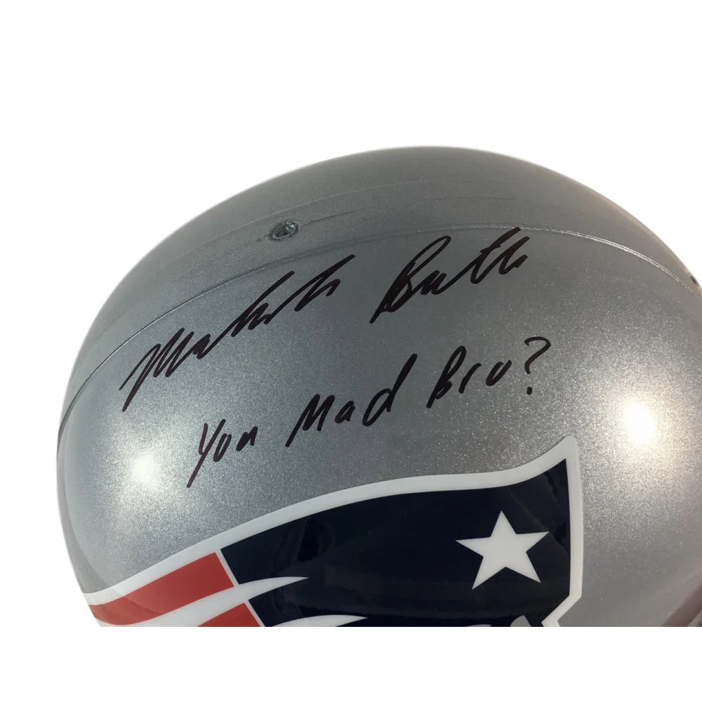 Malcolm Butler Signed New England Patriots Full Size Helmet with COA - Fanatics Authentic Inscribed 