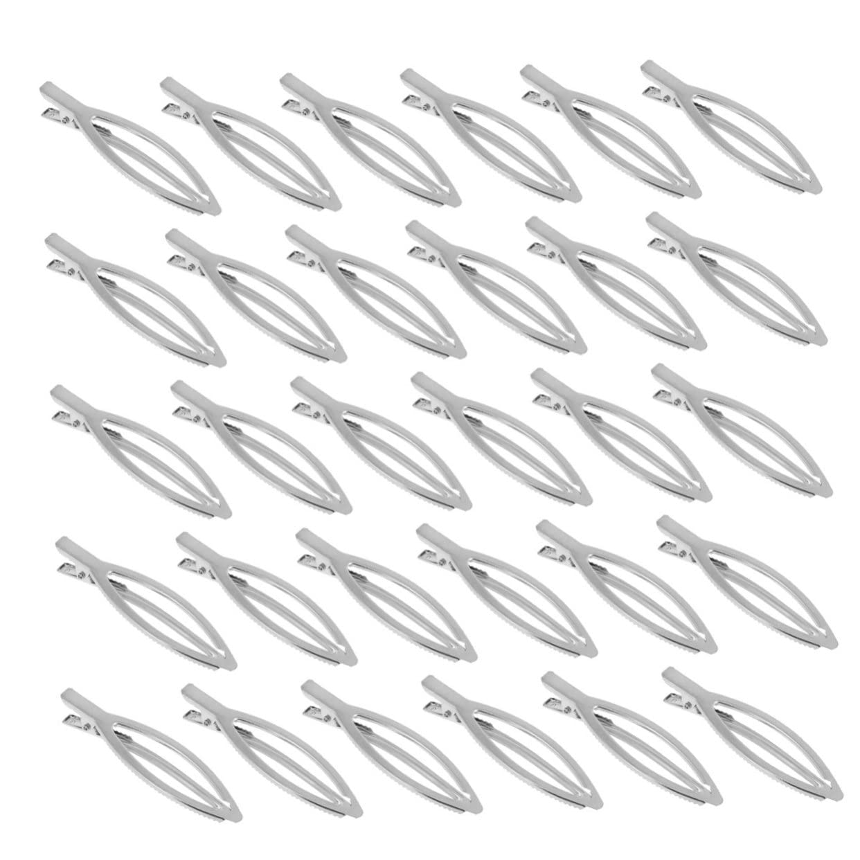 100 Pcs Minkissy Alligator Hair Clips - Stainless Steel Snap Hair Pins for Women, Leaf-Shaped Hair Barrettes for Summer Styling, Non-Slip Hair Accessories for Parties, Weddings & Daily Use