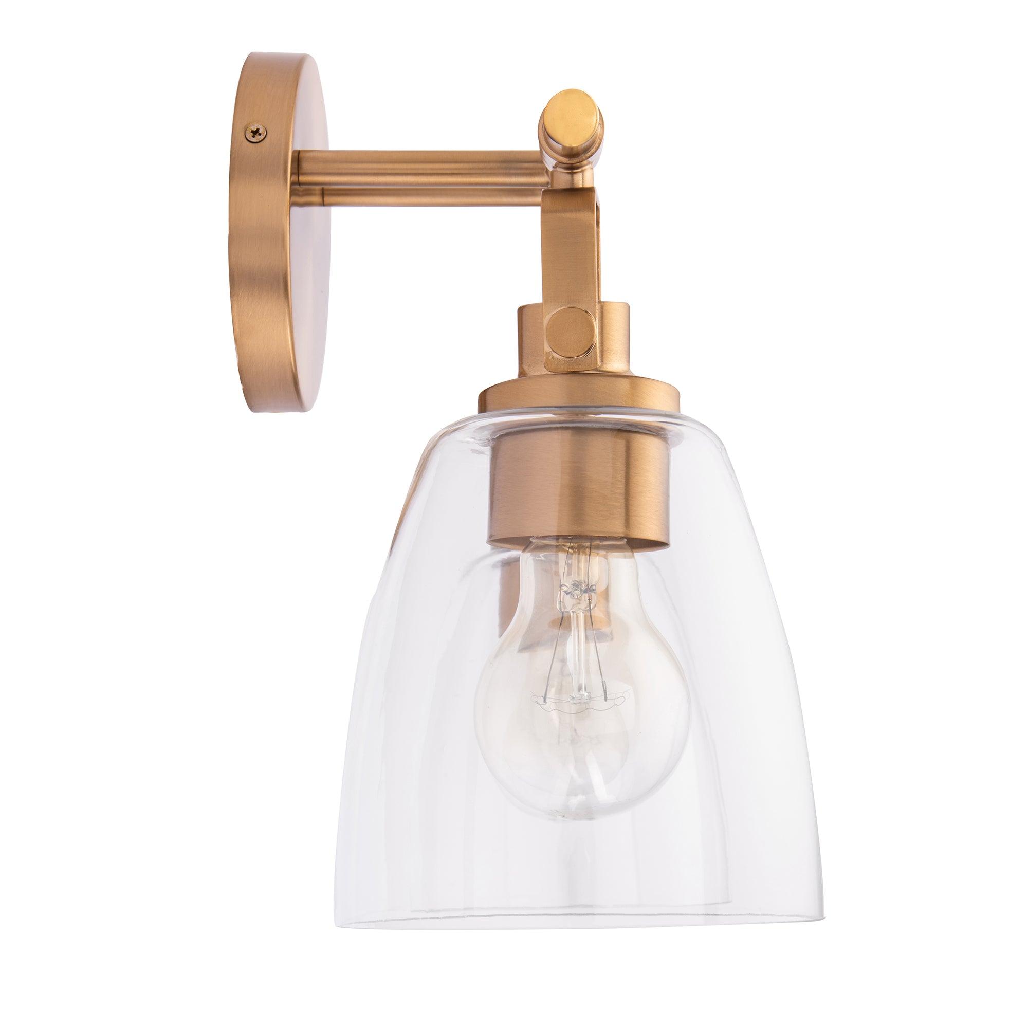 Modern Farmhouse 3-Light Bathroom Vanity Light - Brushed Nickel Finish, Adjustable Height - Perfect for Bathroom, Powder Room & Dressing Area Makeovers