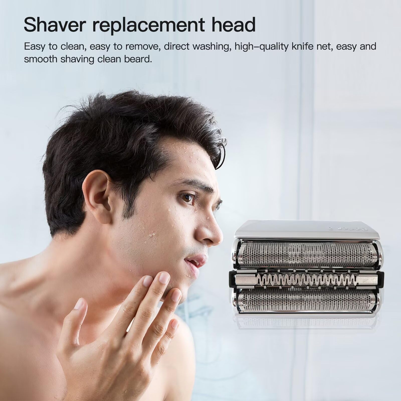 52S Silver Replacement Shaver Foil Head for Philips Norelco 5 Series 5040, 5040s, 5050, 5050cc - Compatible Shaving Blades for Men's Electric Razor - Perfect for Home, Travel & Daily Grooming