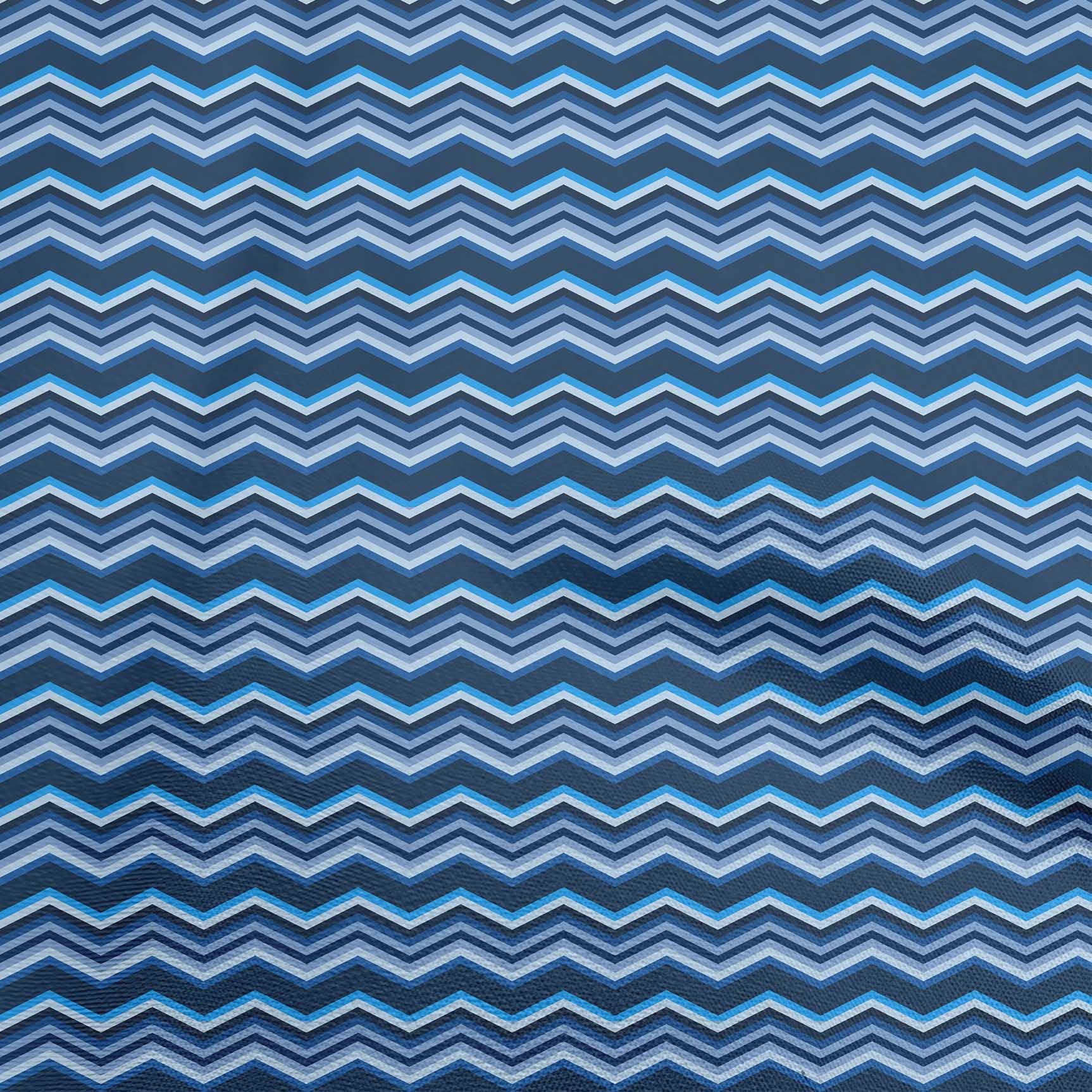 oneOone Rayon Blue Chevron Print Fabric by The Yard - 56 Inch Wide Dress Material for Summer Dresses, DIY Projects & Home Decor