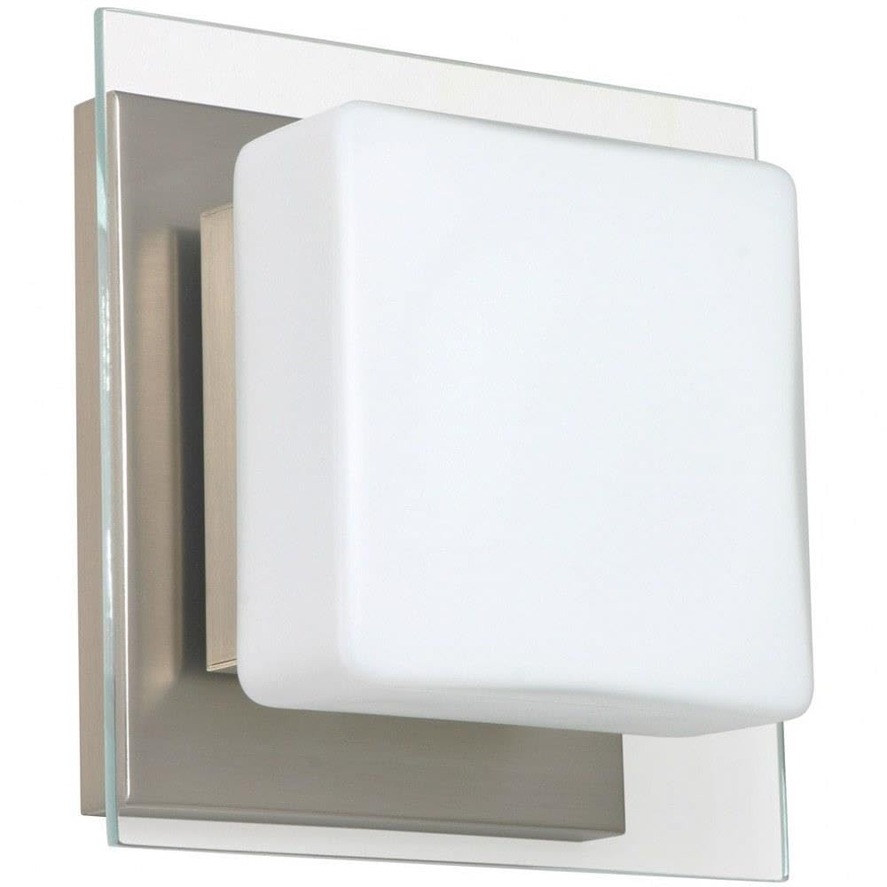 Alex Wall Sconce LED Light Fixture - 1WS-773539 - Satin Nickel Finish - Modern Bedroom/Bathroom/Entryway Lighting for Home Decor