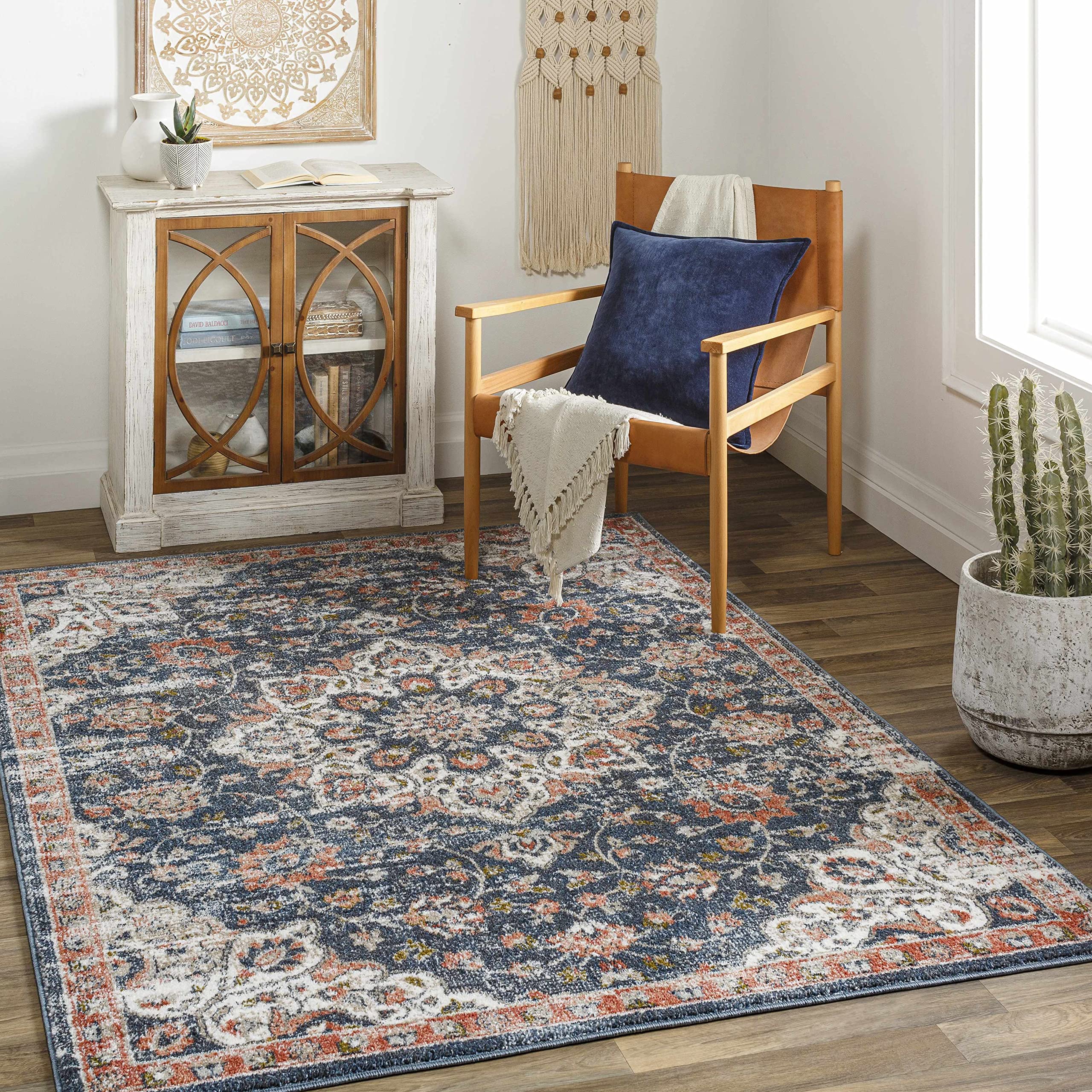 Premium Hauteloom Pinaring Traditional Gray Multi Area Rug 7'10