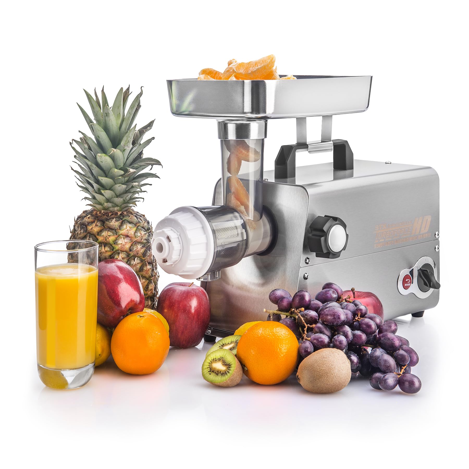 Turboforce HD 3500 Series 7-in-1 Electric Meat Grinder with Sausage Stuffer, Kubbe Maker, Foot Pedal & Juicer - 5 Grinding Plates & Stainless Steel Blades - Perfect for Home Kitchen, Butcher Shop & Commercial Use
