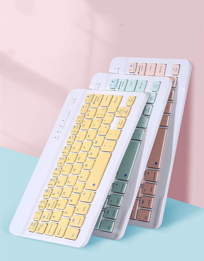 AnMengXinLing Wireless Keyboard Case for iPad Mini 7th (A17 Pro) 2024 & Mini 6th Generation - Detachable Bluetooth Keyboard with Mouse & Pencil Holder, Slim Smart Cover (Pink) | Perfect for Work, Study & Travel