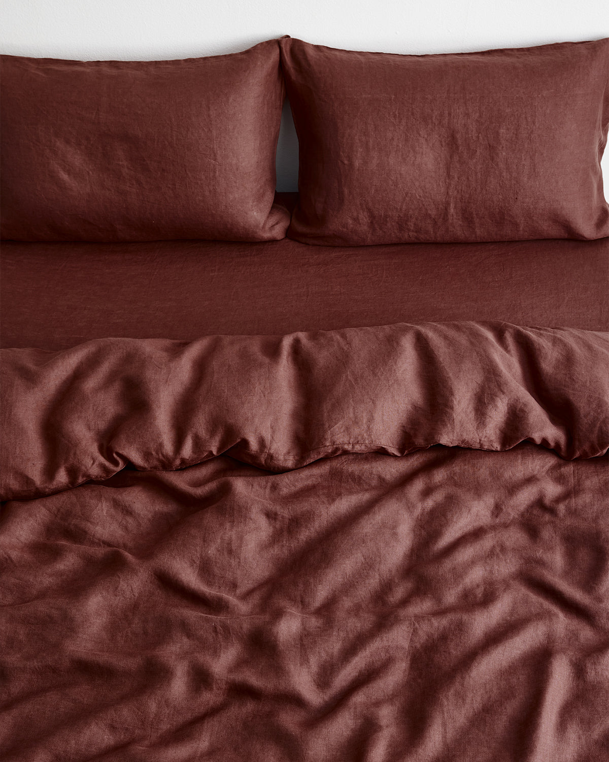 100% French Flax Linen Duvet Cover - Organic Cacao Brown - Breathable & Soft Bedding for All Seasons - Perfect for Master Bedroom, Guest Room & Cozy Home Decor