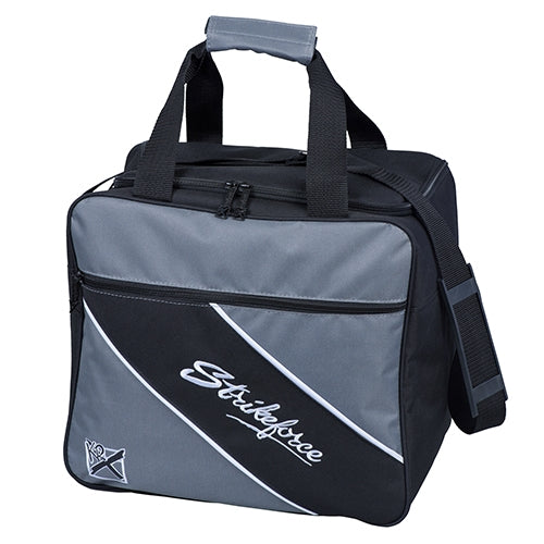 KR Strikeforce Fast Single Tote Charcoal - Premium 1 Bowling Ball Carrying Bag with Durable Shoulder Strap | Perfect for League Play, Tournaments & Practice Sessions