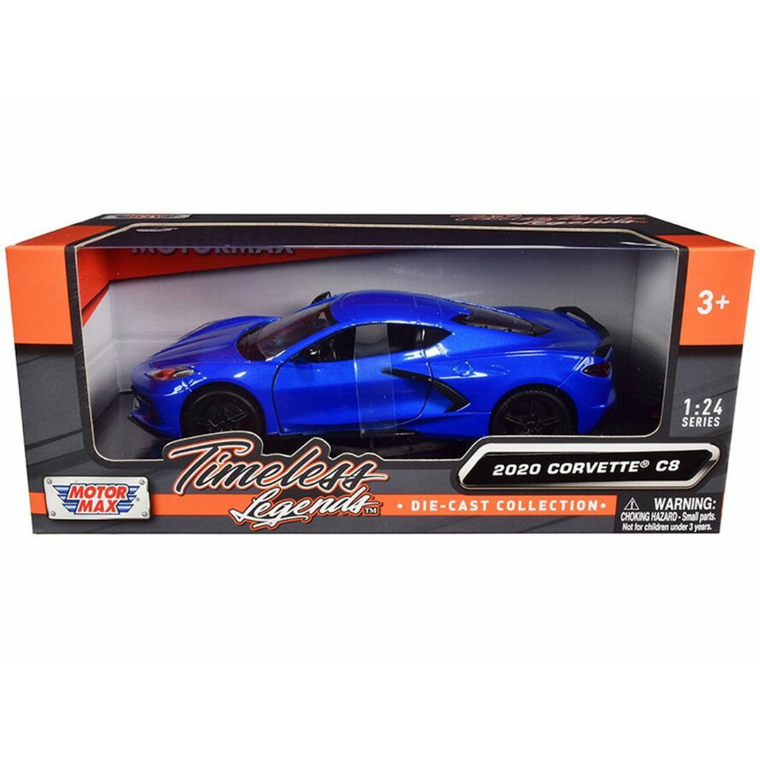 1:24 Scale 2020 Chevrolet Corvette C8 Diecast Model Car by Motor Max - Collectible Toy for Display, Gifts, and Racing Enthusiasts