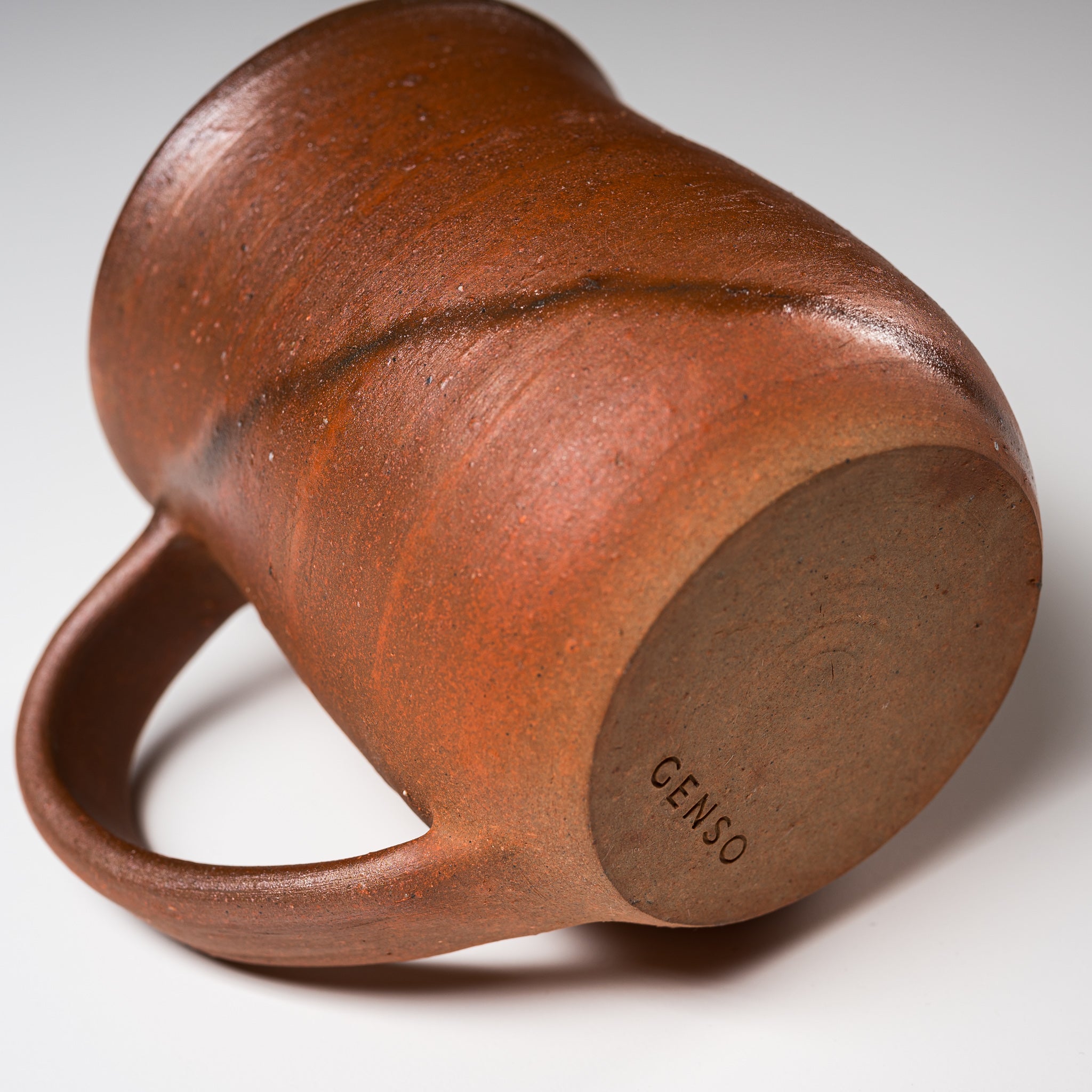 Premium Bizen Ware Pottery Extra Large Mug Cup - Authentic Japanese Hidasuki Ceramic Coffee Cup for Home & Office Use - Perfect for Tea, Coffee & Hot Beverages
