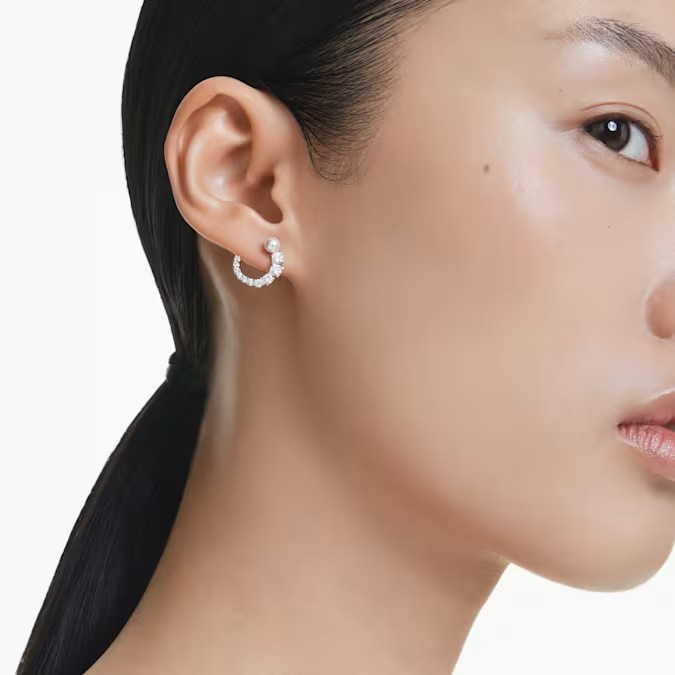 Matrix Hoop Earrings for Women - Trendy Geometric Circle Earrings for Everyday Wear | Perfect for Parties, Work & Casual Outfits
