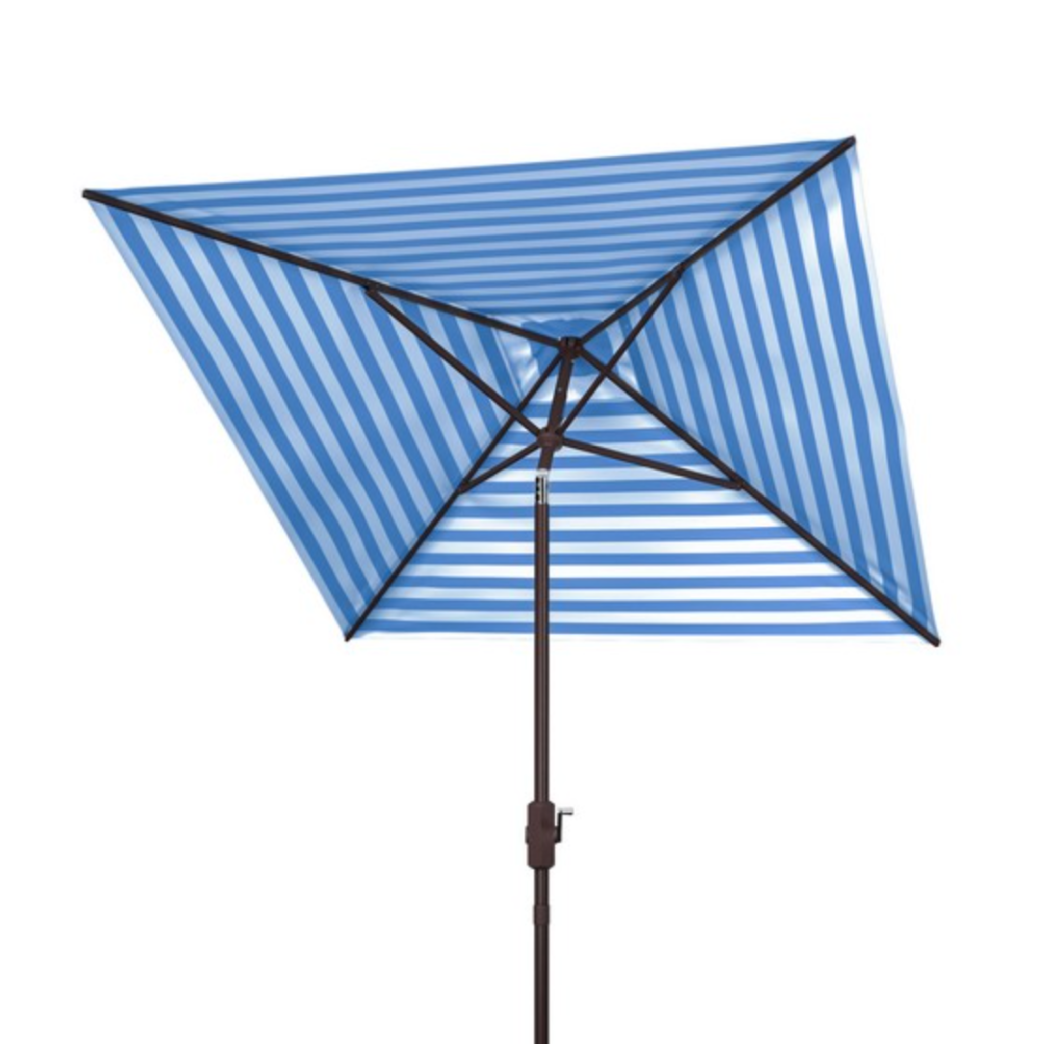 Athens 7.5 Ft Square Crank Patio Umbrella - Outdoor Sun Shade for Garden, Poolside, Deck, and Backyard Relaxation