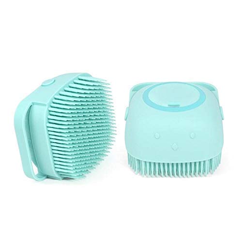 BullBear Silicone Body Scrub Brush with Shampoo Dispenser - Exfoliating Bath Brush for Smooth Skin, Soft Massage & Deep Cleansing - Perfect for Shower, Spa & Relaxation (Pack of 1, Multi-Color)