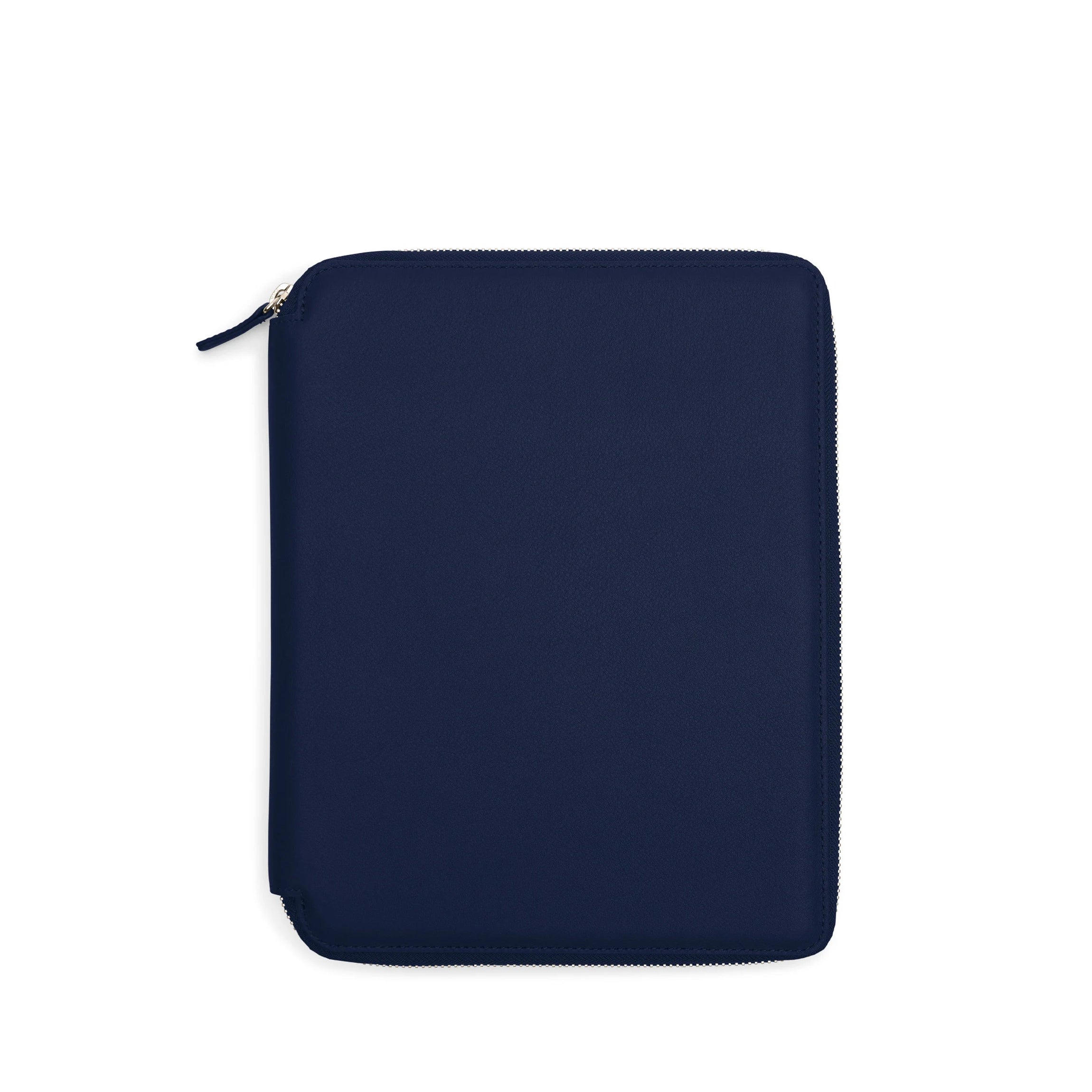 B5 Navy Blue Zippered Spiral Notebook - College Ruled Composition Journal for School, Office & Travel Note Taking