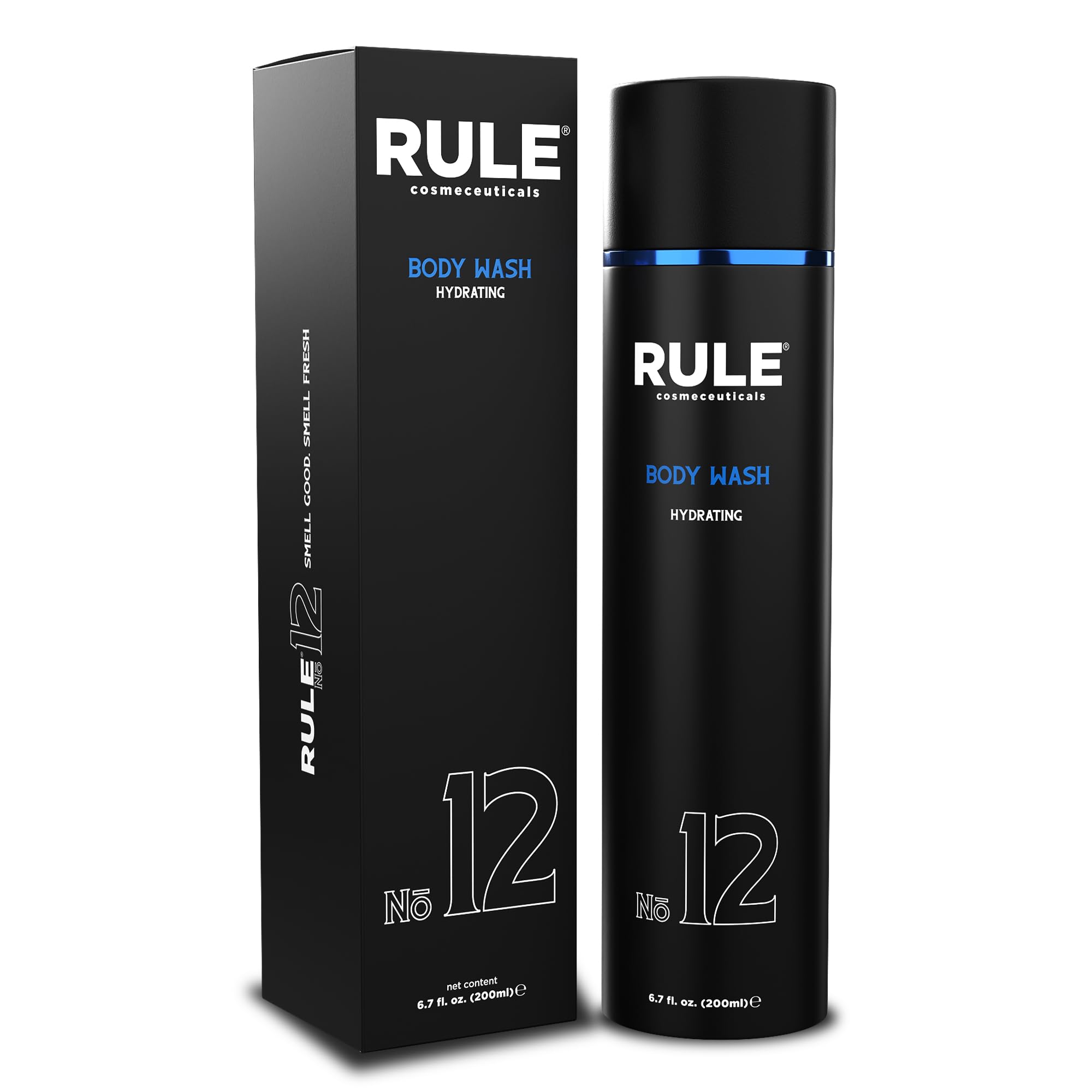 Rule No. 12 Men's Body Wash & Shower Gel with Shea Butter, Aloe Vera & Coconut Oil - Hydrating & Revitalizing Skin Cleanser (200mL) - Perfect for Daily Shower Routine & Post-Workout Refreshment