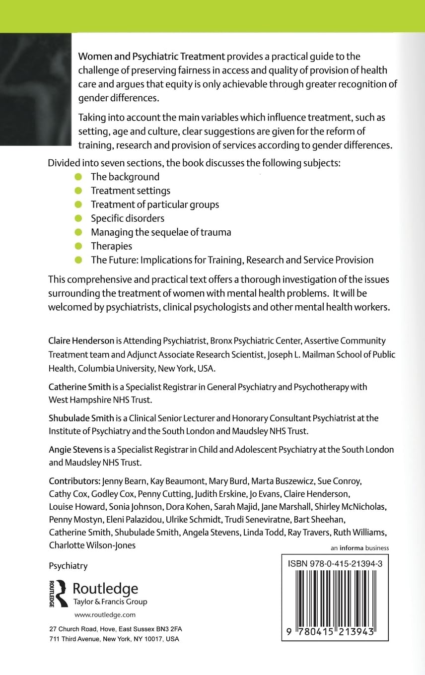 Women and Psychiatric Treatment: A Comprehensive Guide to Mental Health Care - Practical Advice for Therapy, Medication & Recovery