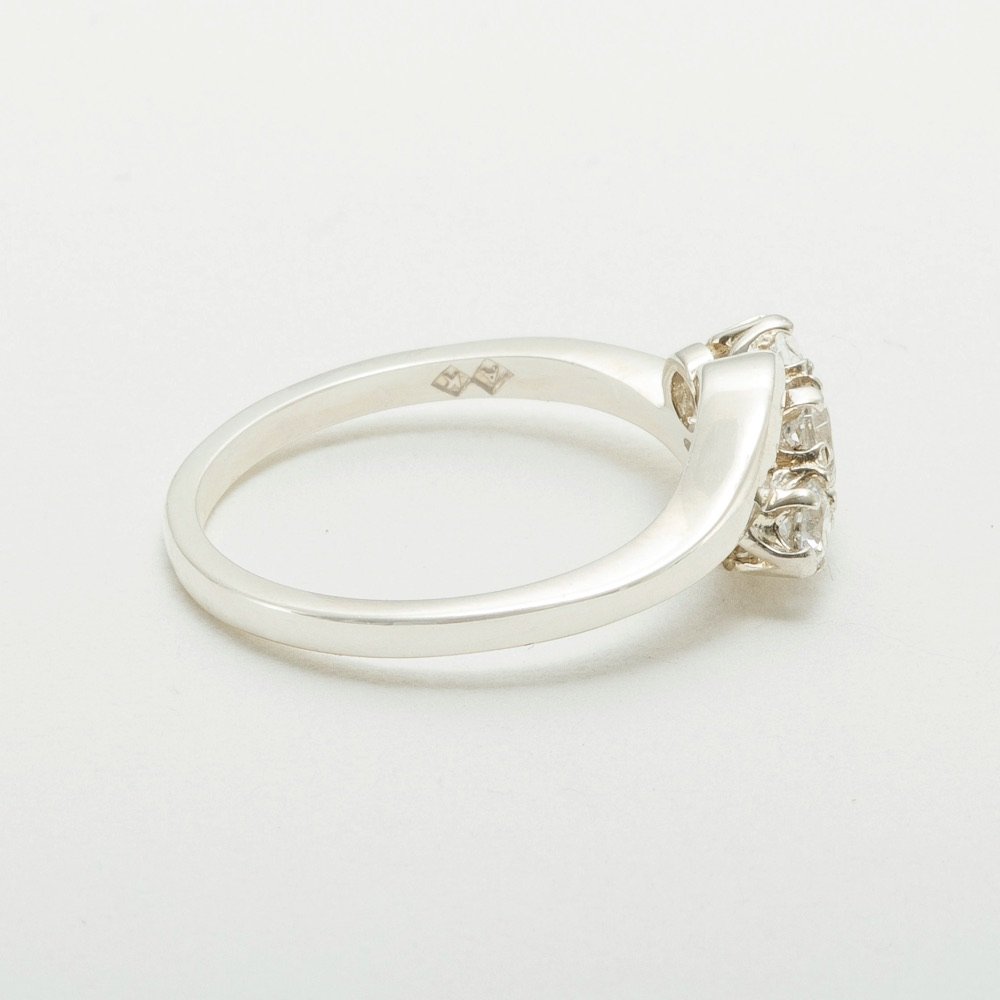 925 Sterling Silver Cubic Zirconia Women's Trilogy Ring - Elegant Stackable Band for Engagement, Wedding, Anniversary & Everyday Wear