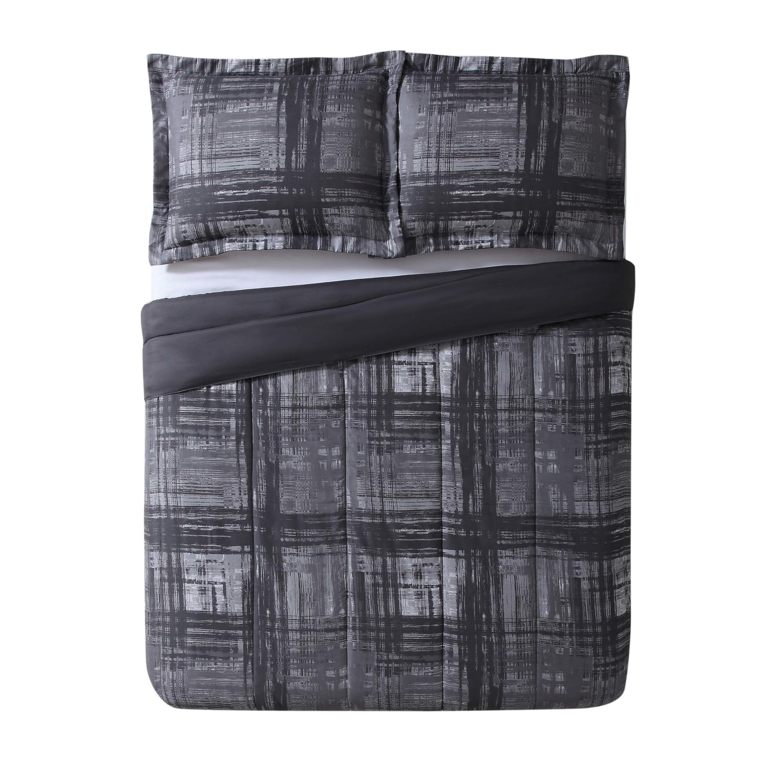 Camden Plaid Comforter Set - Twin Size 68x90 Inches, 2-Piece Bedding Set, Soft & Cozy, Perfect for Kids' Room, Dorm, or Guest Bedroom