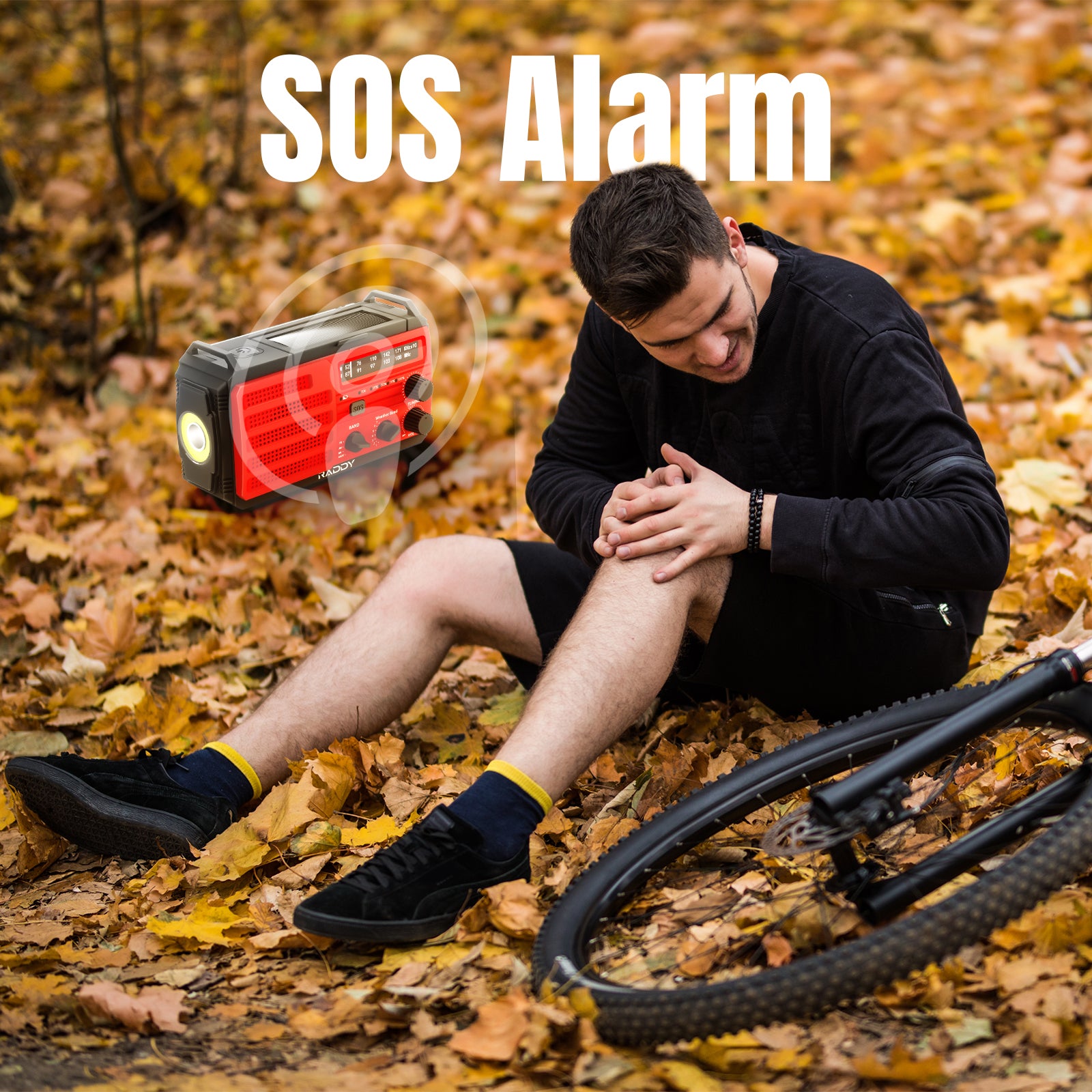 Raddy SW10 Emergency Radio - 10000mAh Power Bank, AM/FM/NOAA Weather Alert, Flashlight, SOS Alarm & Compass | Portable Survival Gear for Camping, Hiking & Power Outages