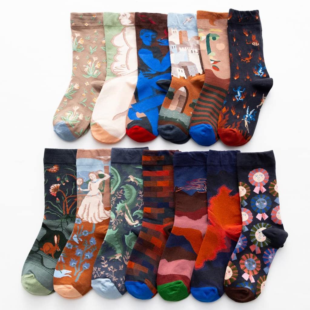 Creative Personalized Novelty Women's & Men's Long Cotton Socks - Winter Warm Comfortable Printed Socks (One Size) - Perfect for Cold Weather, Outdoor Activities & Fashion Statement