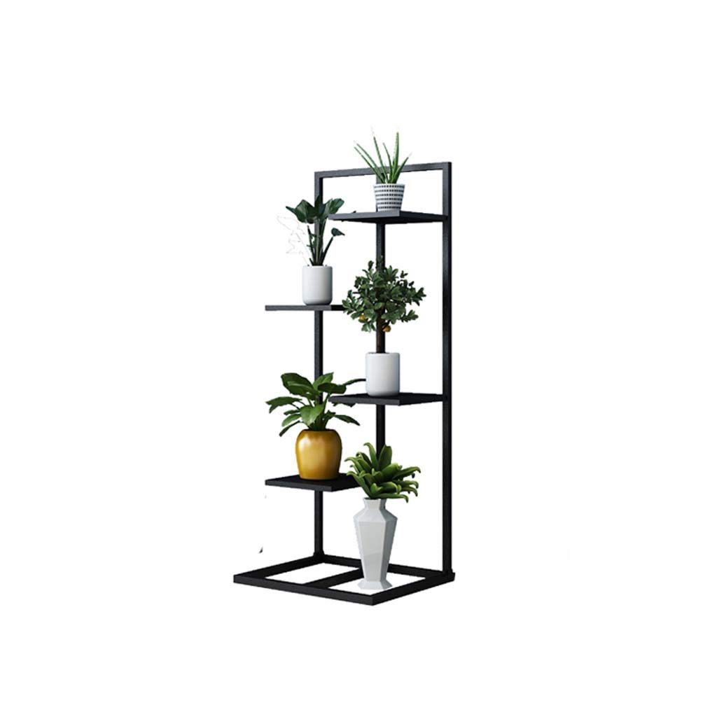 Vintage Wrought Iron Multi-Tier Plant Stand Shelf - Indoor Outdoor Flower Pot Holder Rack, Black (100cm) - Perfect for Patio, Garden, Balcony & Home Decor