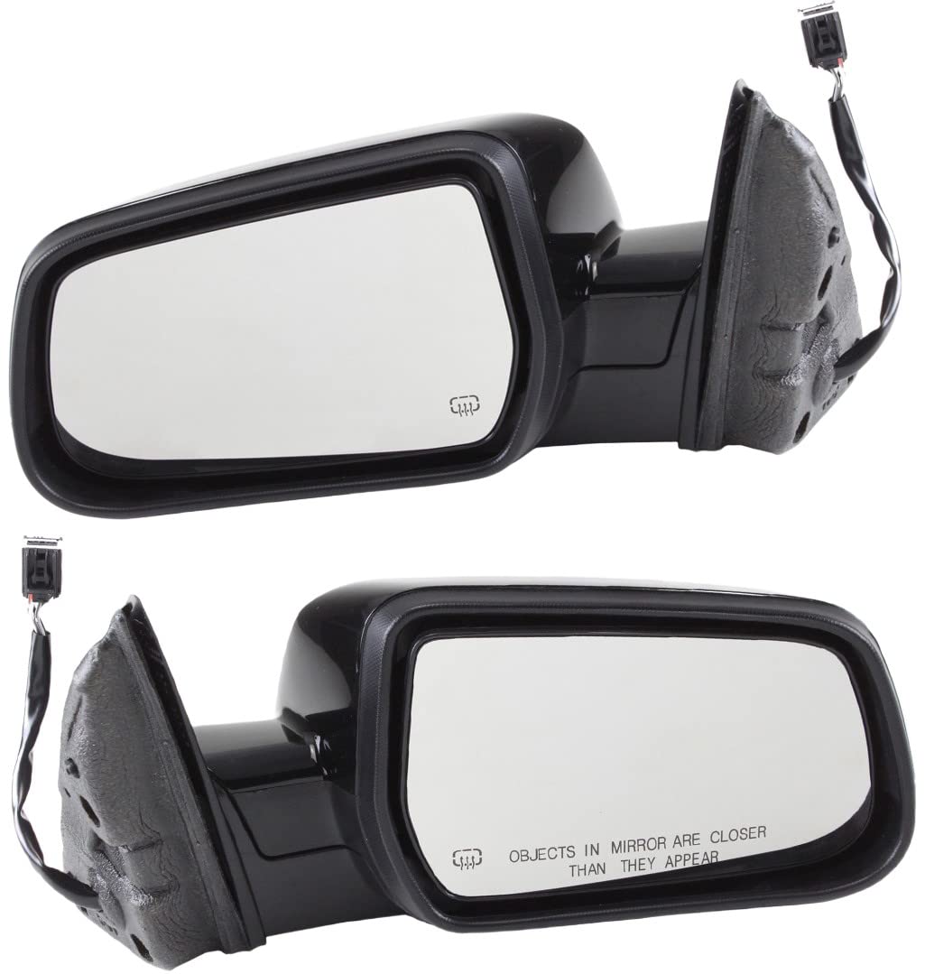 Power Heated Side Mirrors for 2010-2017 Chevrolet Equinox & GMC Terrain - Driver & Passenger Side, OEM Replacement (Fits 10-12 Models Without Blind Spot Monitor, Compatible with 13-17 Models) - Defrost Function for Winter Driving & Enhanced Visibility