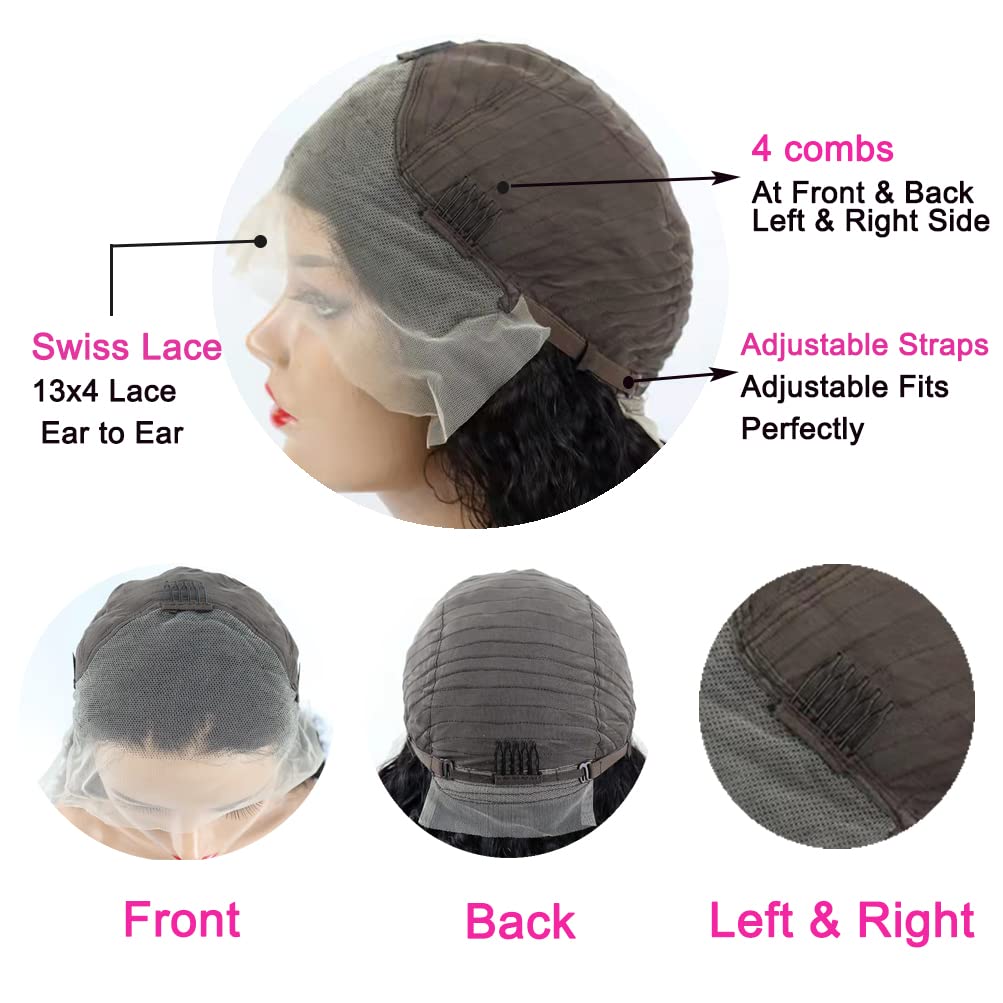 13x4 Loose Deep Wave Lace Front Human Hair Wigs for Black Women - 150% Density Pre-Plucked Natural Hairline (28 Inch) | Perfect for Daily Wear, Parties & Special Occasions