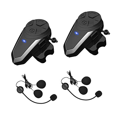 BT-S3NS Motorcycle Bluetooth Headset - 1000m Range Wireless Helmet Intercom for 2-3 Riders | Waterproof, Hands-Free Calling, Stereo Music, FM Radio, GPS Navigation & MP3 Support (2 Pack) | Perfect for Group Riding, Commuting & Long-Distance Tours