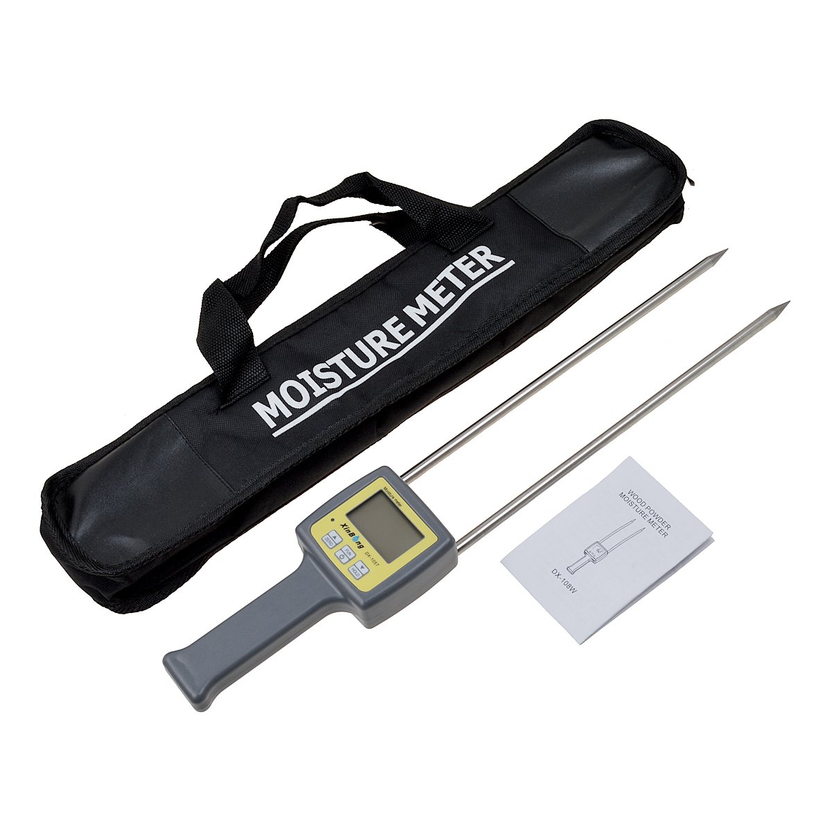 4-in-1 Digital LCD Soil Moisture Meter Tester (DX-105T) - Plant Water Monitor for Indoor/Outdoor Gardening, Farming & Lawn Care