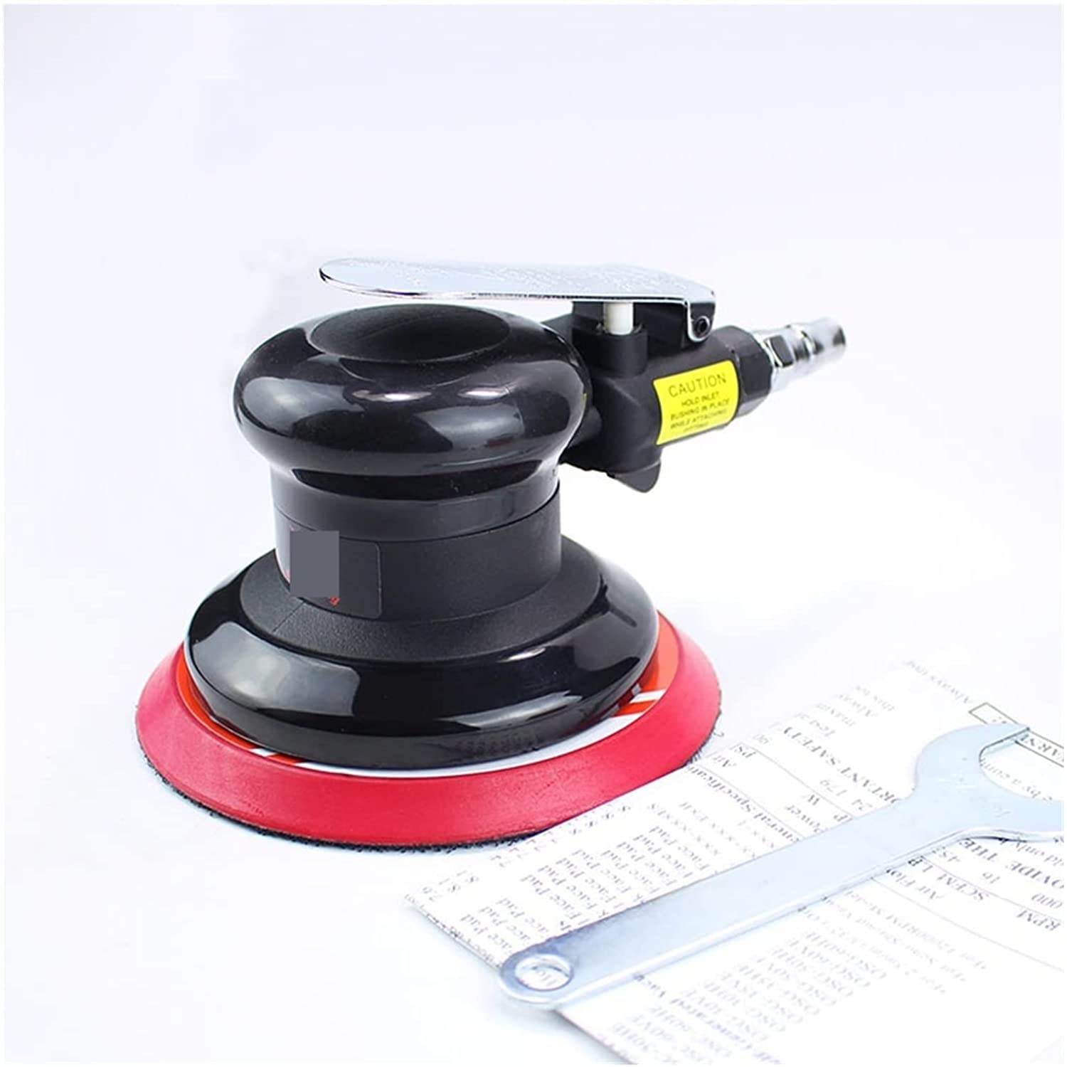 5 Inch Buffer Non-Vacuum Random Orbital Sander - 5mm Orbit Pneumatic Eccentric Sander for Car Polishing & Waxing | Efficient Auto Detailing & Woodworking Tool | Perfect for DIY Projects & Professional Auto Shops