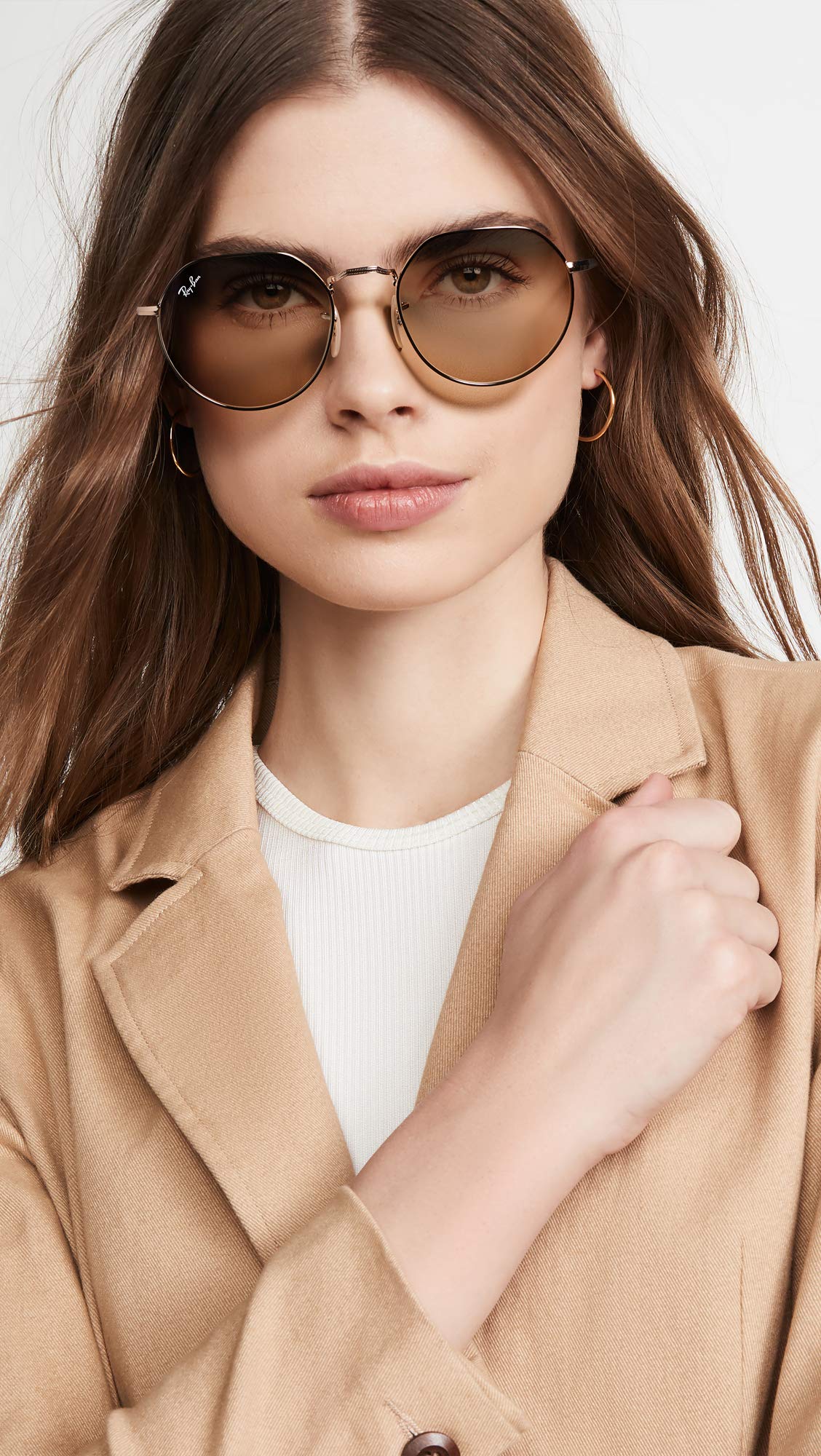 Ray-Ban RB3565 Jack Round Sunglasses - Classic Polarized Aviator Sunglasses for Men & Women | UV Protection, Lightweight & Durable for Driving, Travel & Outdoor Activities